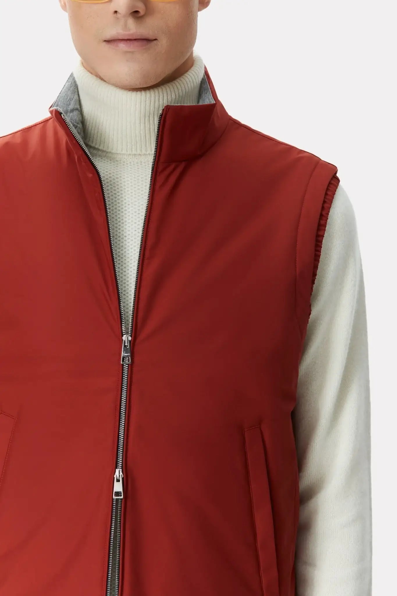 Vesta terracotta cu interior din casmir