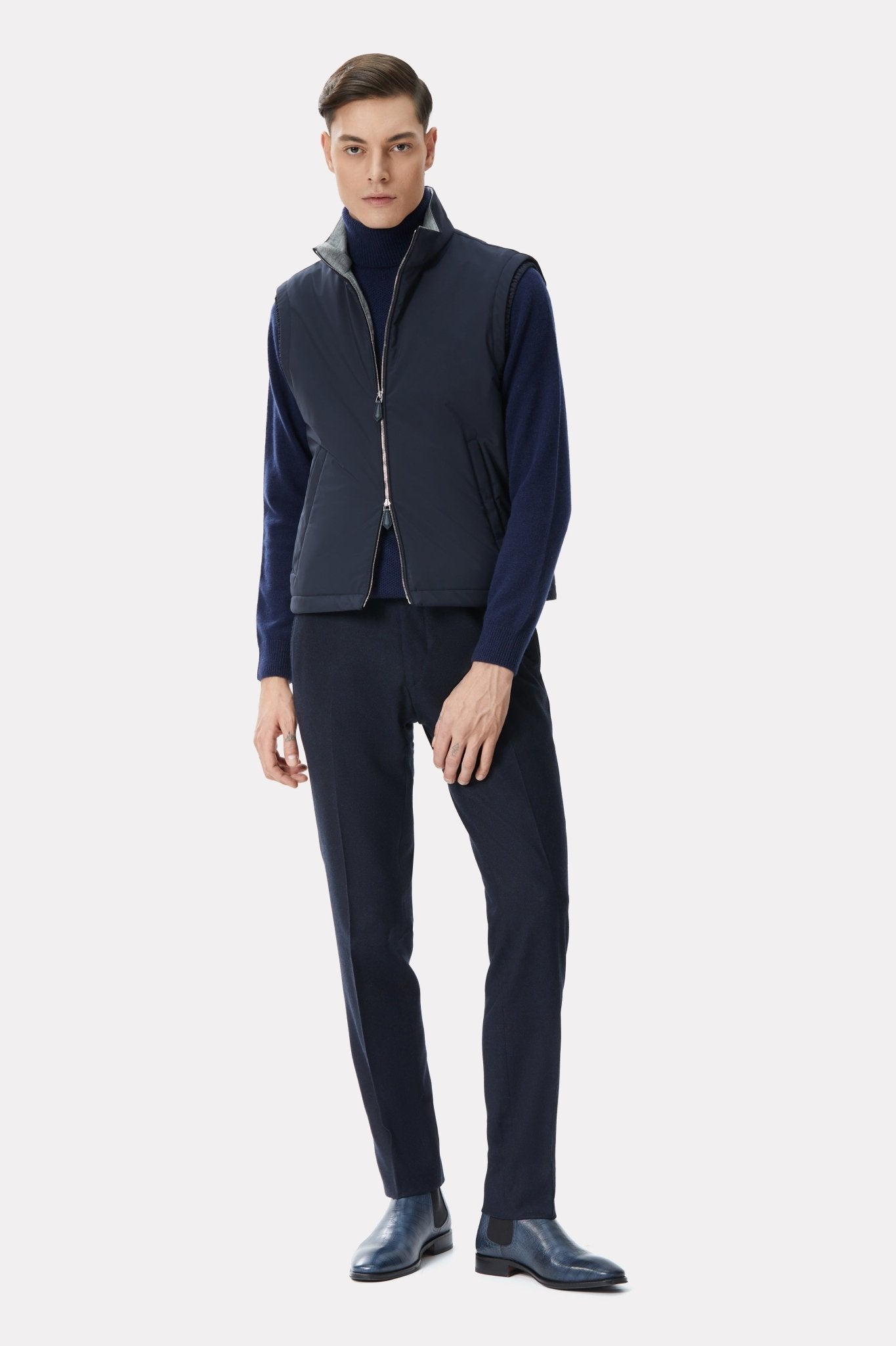 Vesta navy cu interior din casmir - Viggo