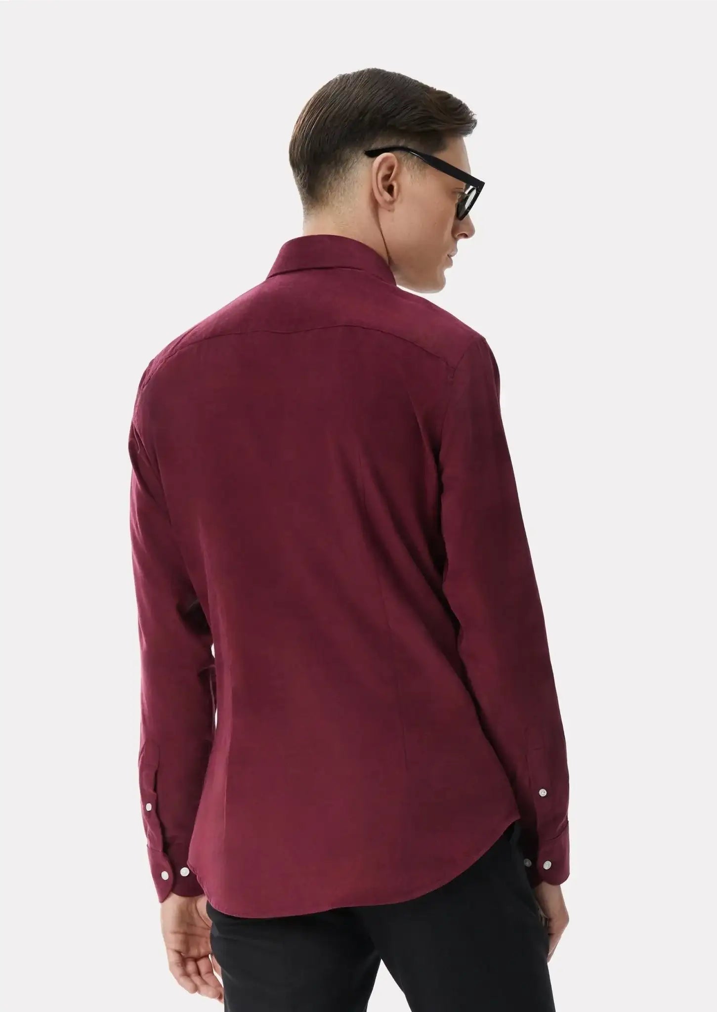 Camasa bordeaux din reiat fin