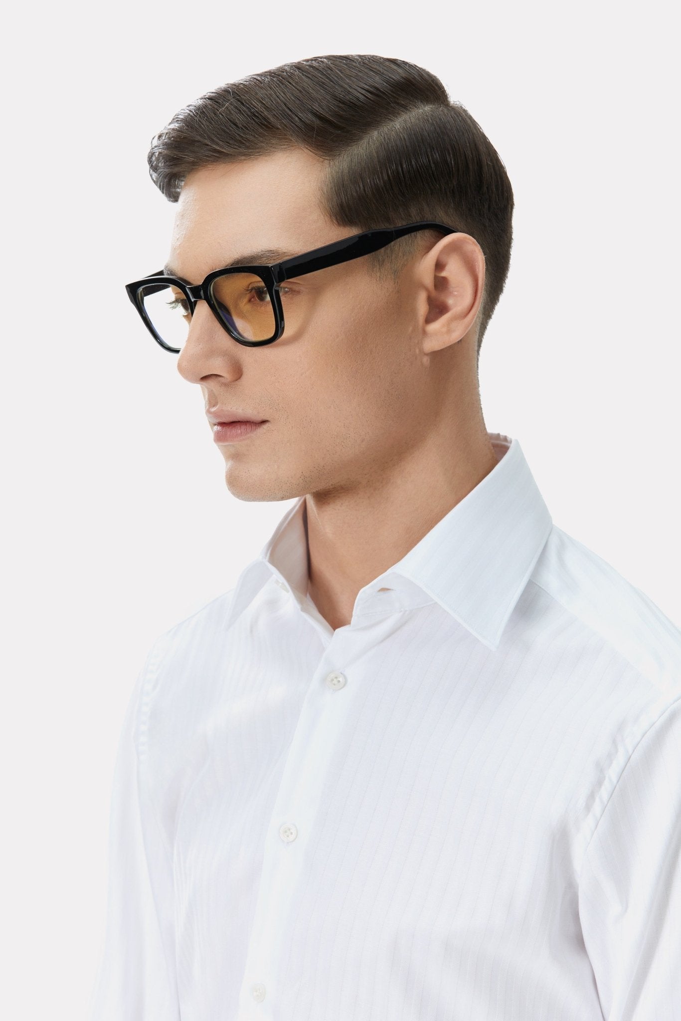 Camasa alba cu dungi ton pe ton - Viggo