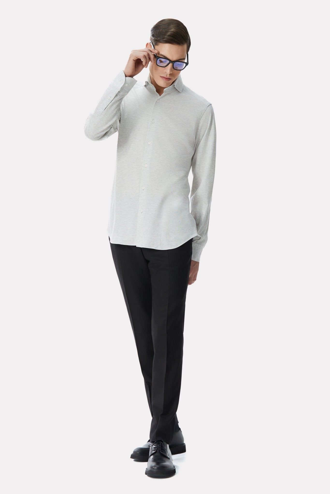 Camasa gri birdseye - Viggo