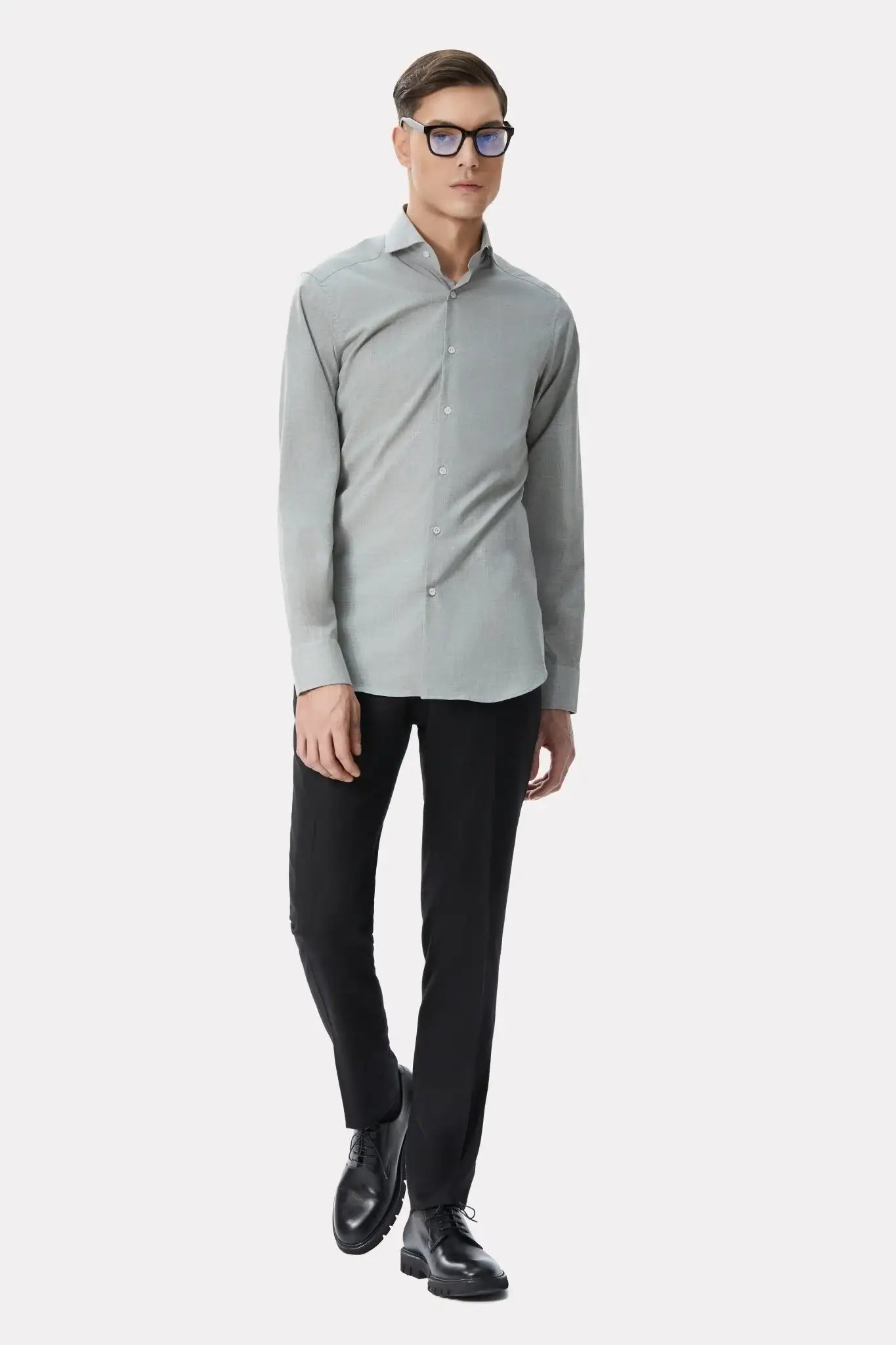 Gray business shirt