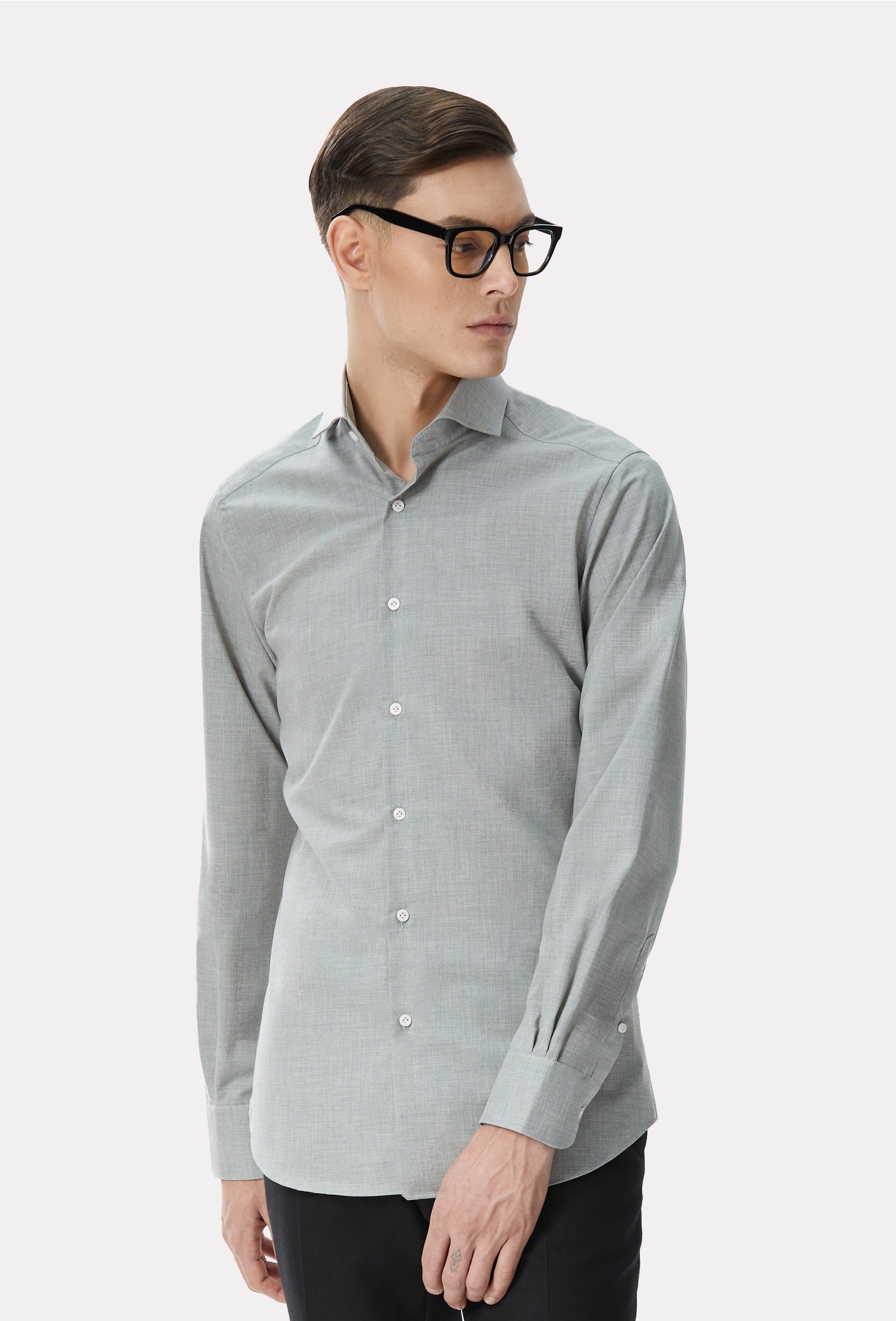 Gray business shirt