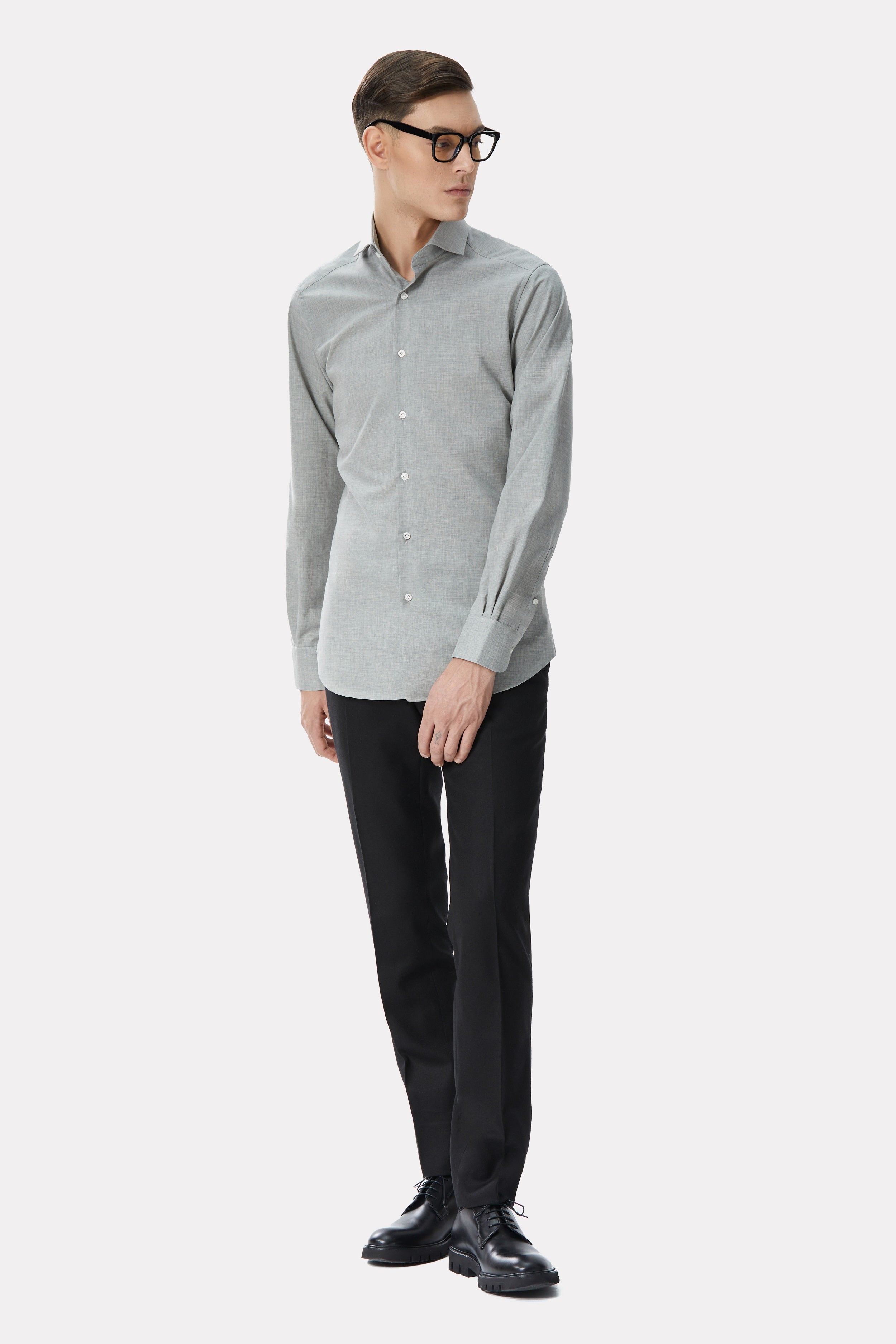 Gray business shirt