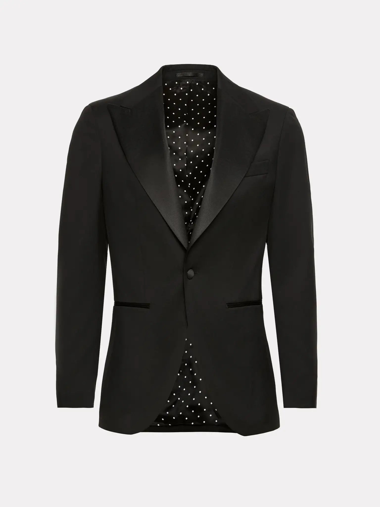 Plain black tuxedo jacket