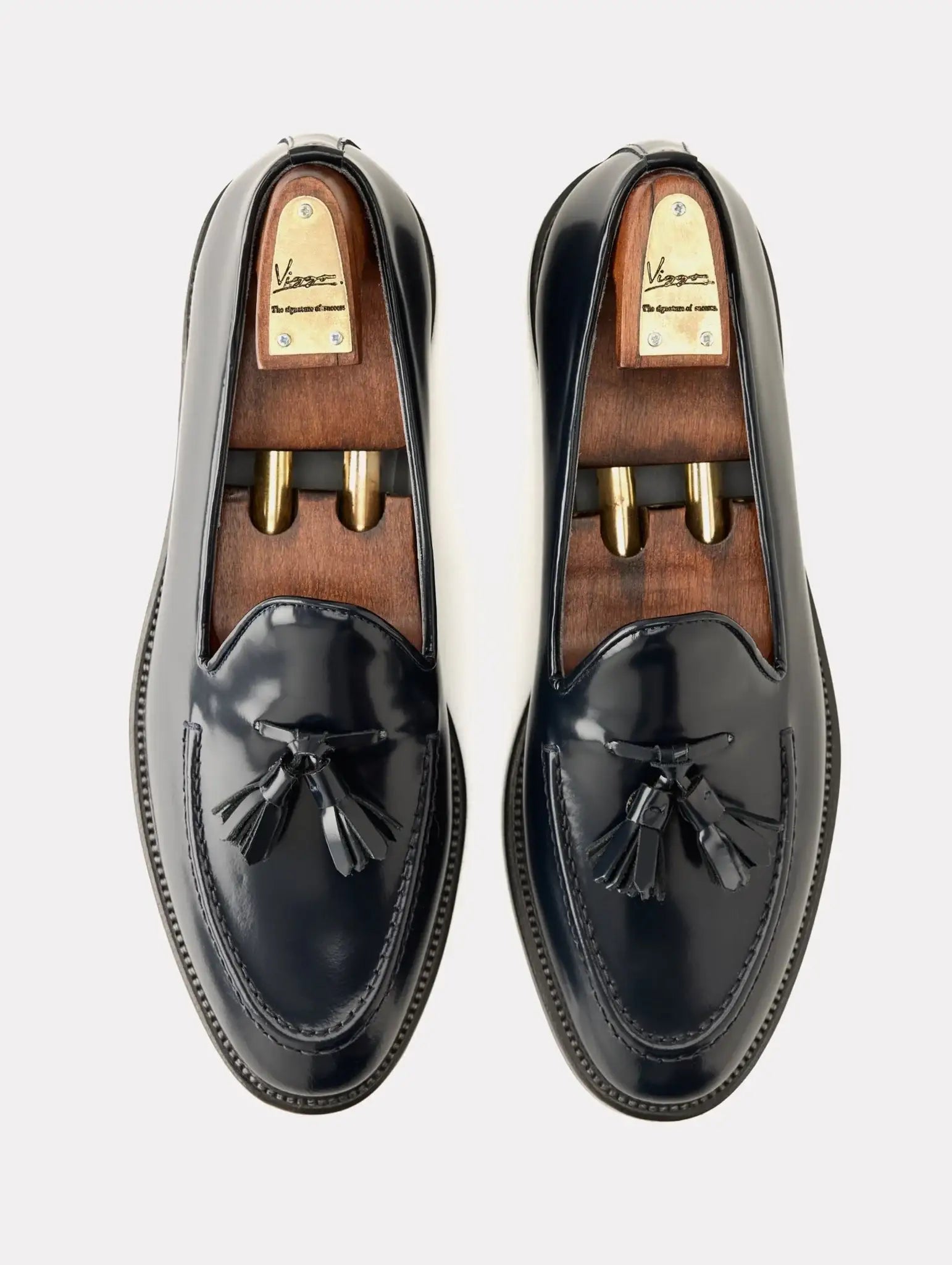 Mocasini navy cu ciucuri