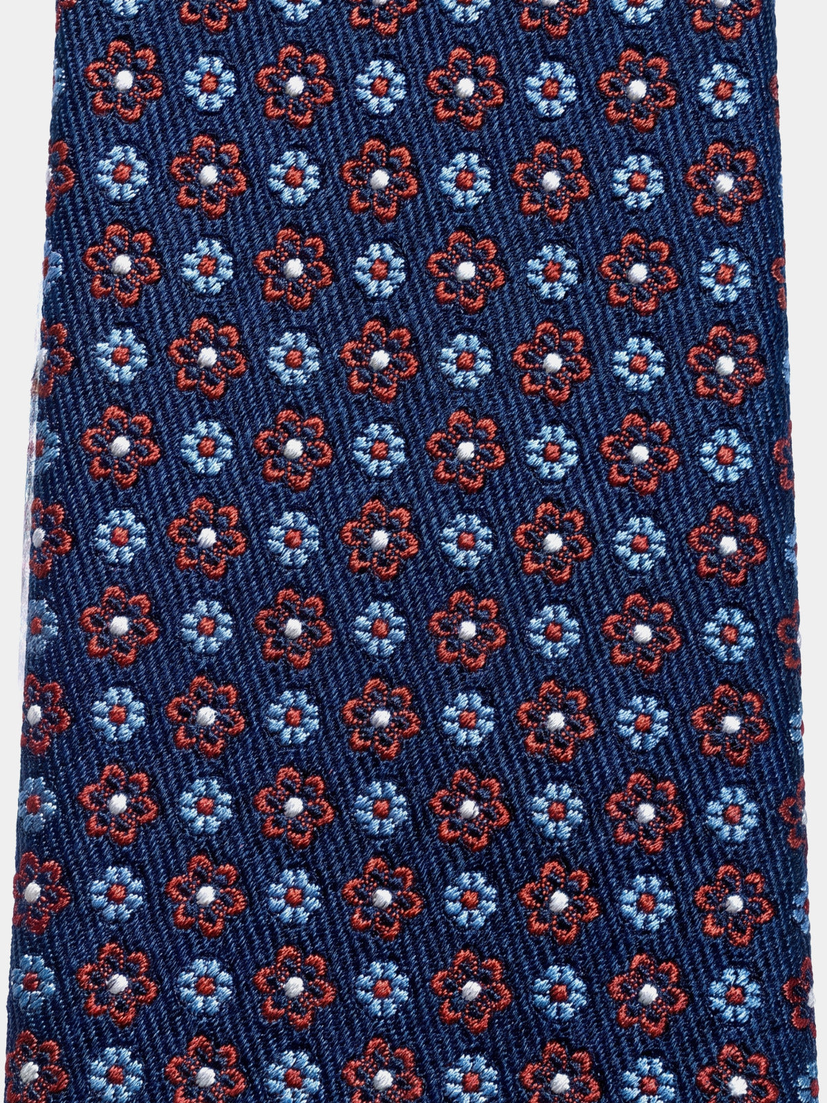 Cravata matase & bumbac cu print floral multicolor