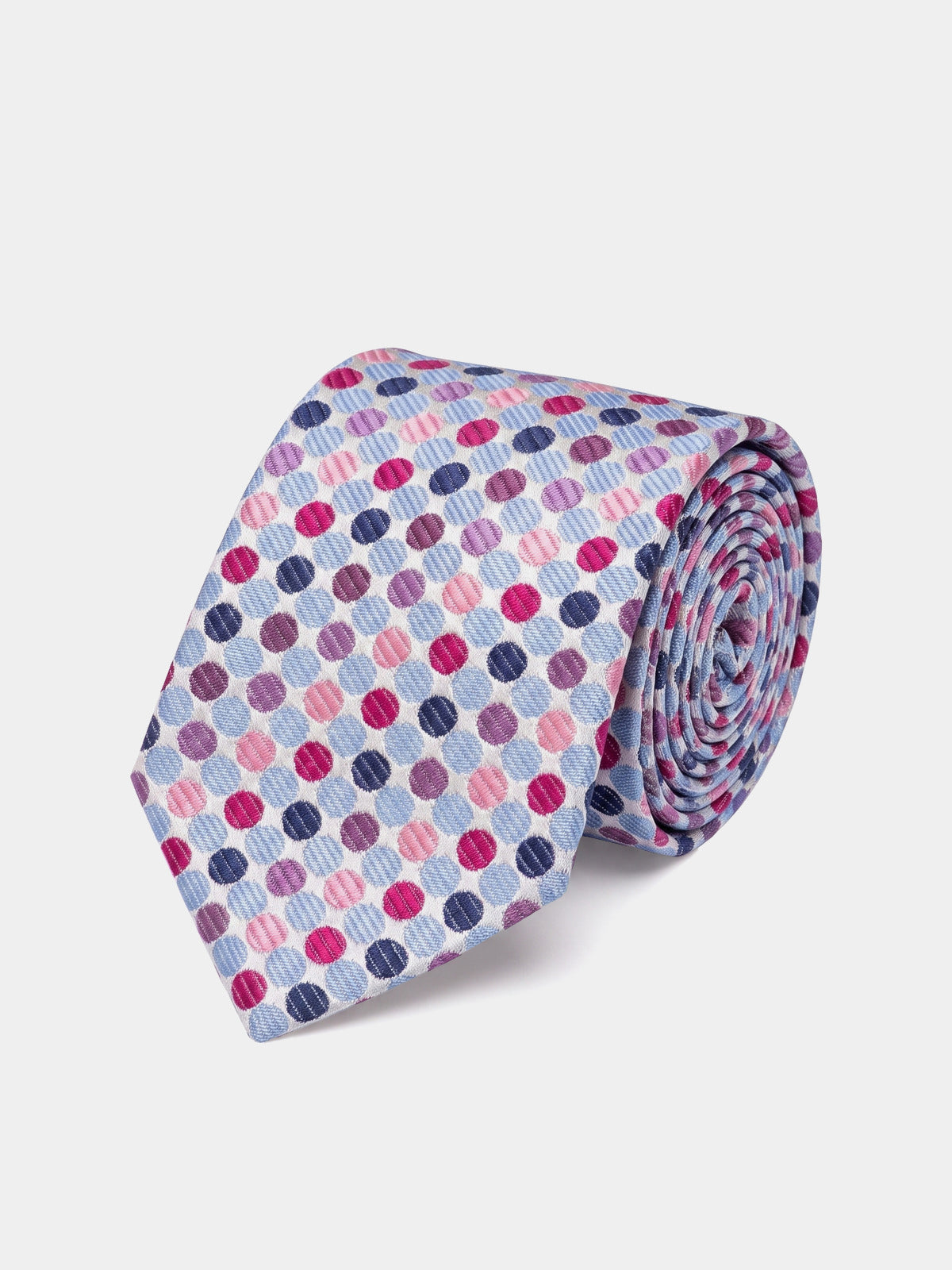 Cravata matase cu pattern multicolor buline