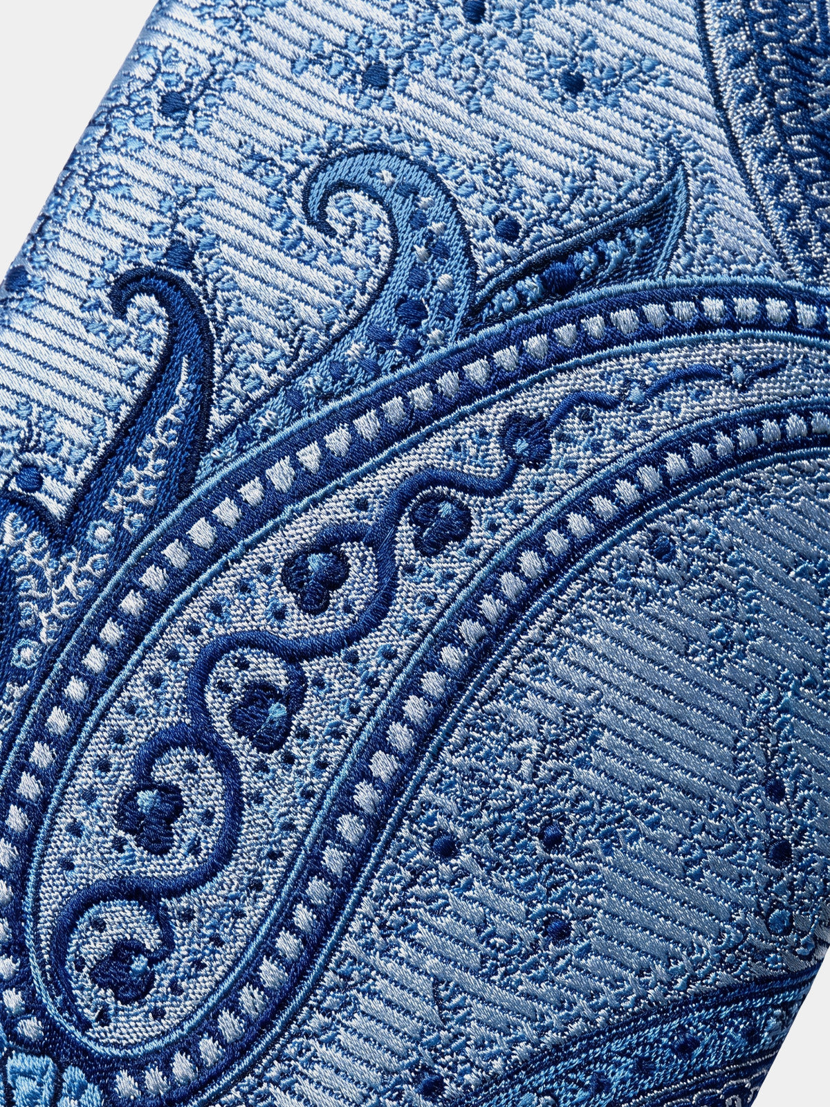 Cravata matase bleu motive paisley
