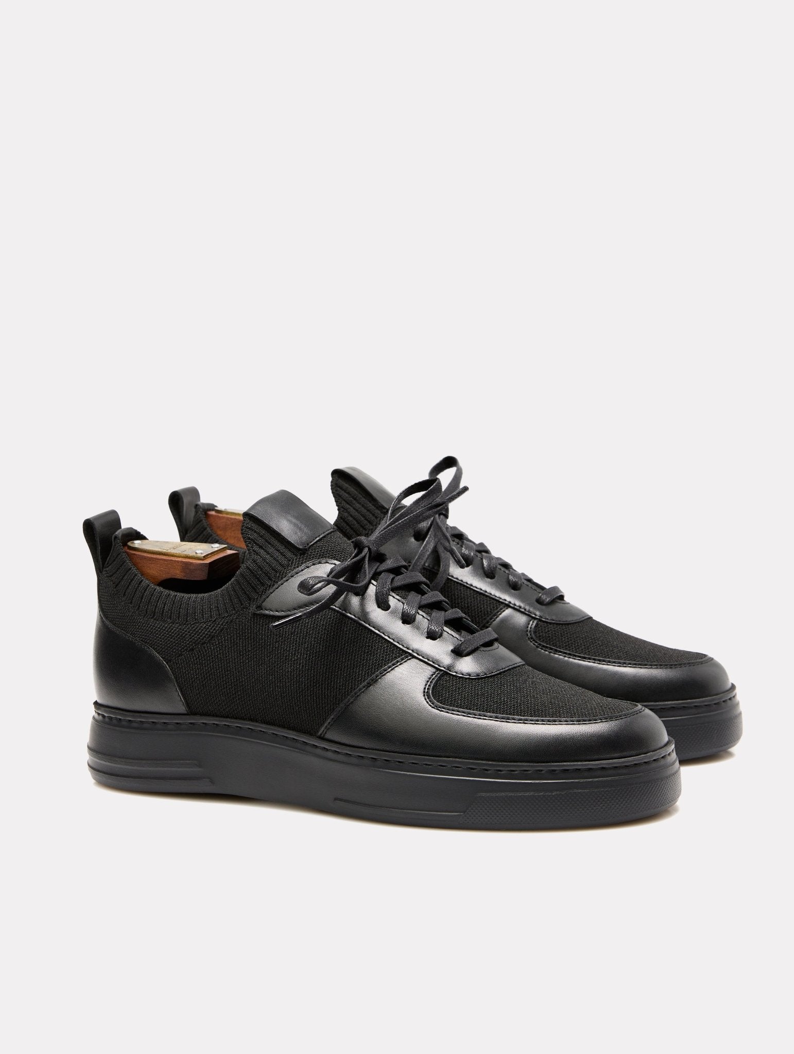 SNEAKERS NEGRU piele & textil - Viggo
