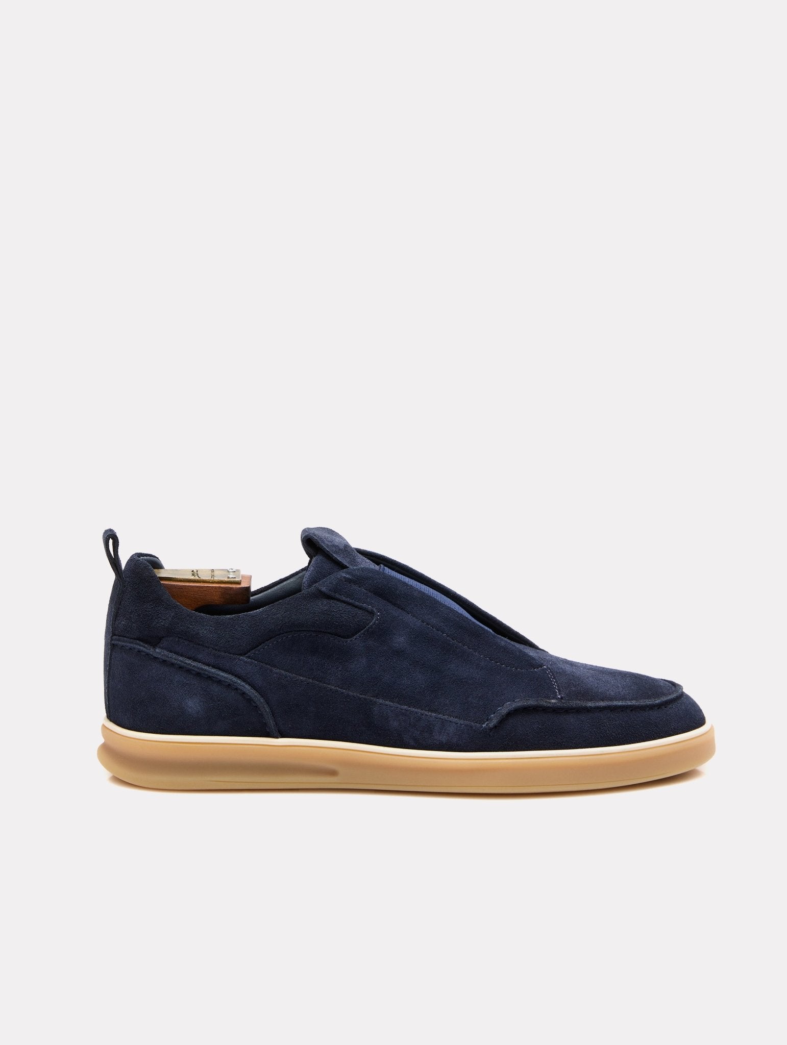 Slip - on sneakers din piele intoarsa navy - Viggo