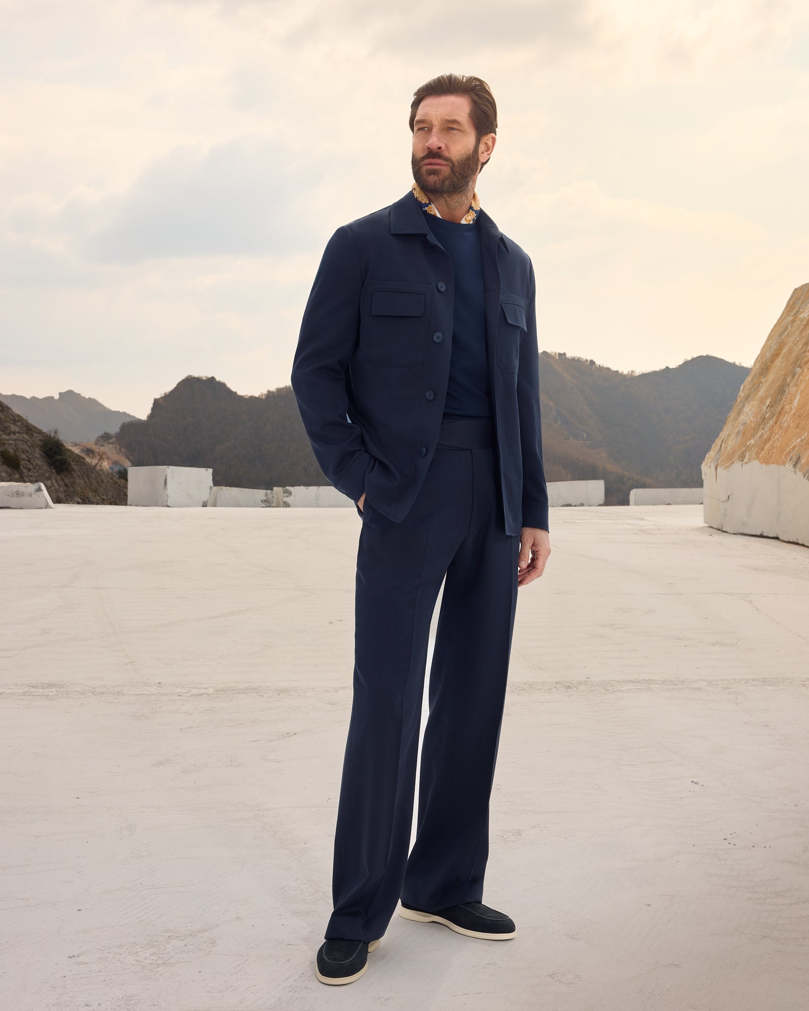 Overshirt matase Made to Measure, tesatura Ermenegildo Zegna