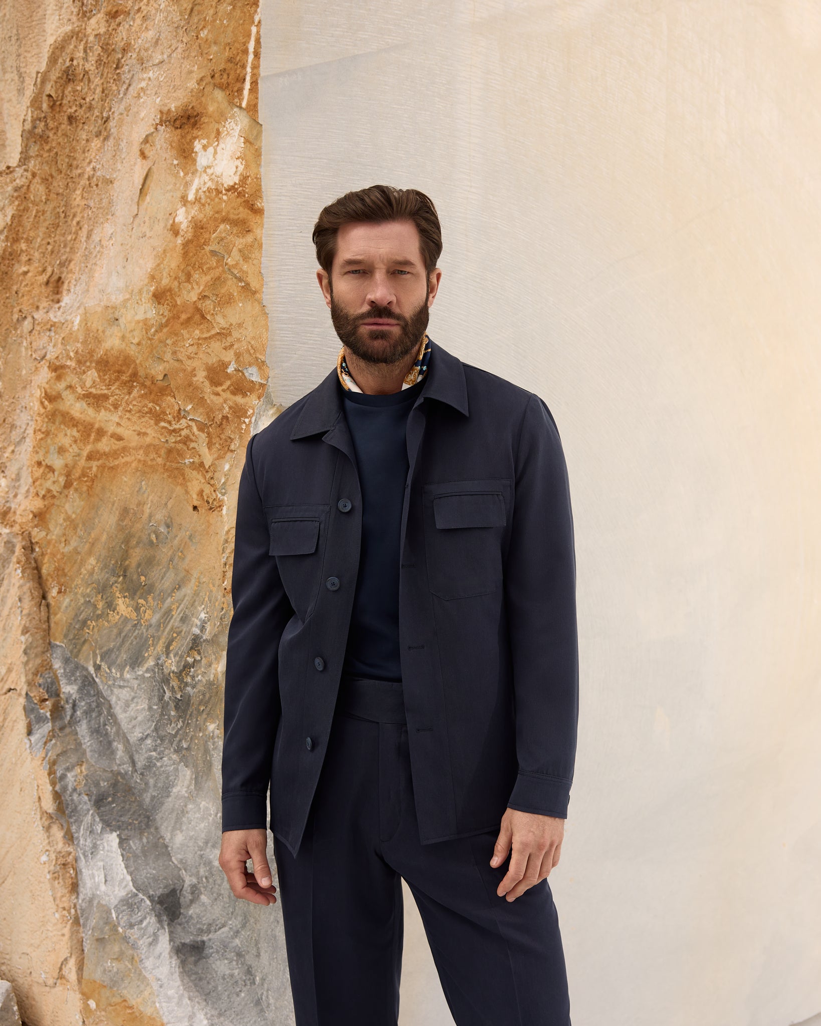 Overshirt matase Made to Measure, tesatura Ermenegildo Zegna