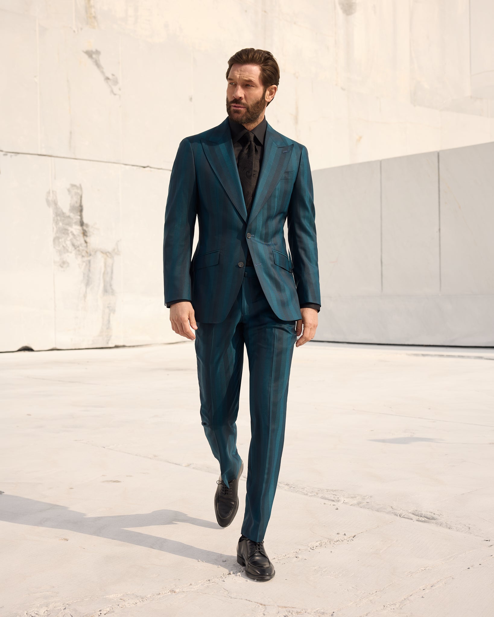 Costum turcoaz Made to Measure, tesatura Ariston