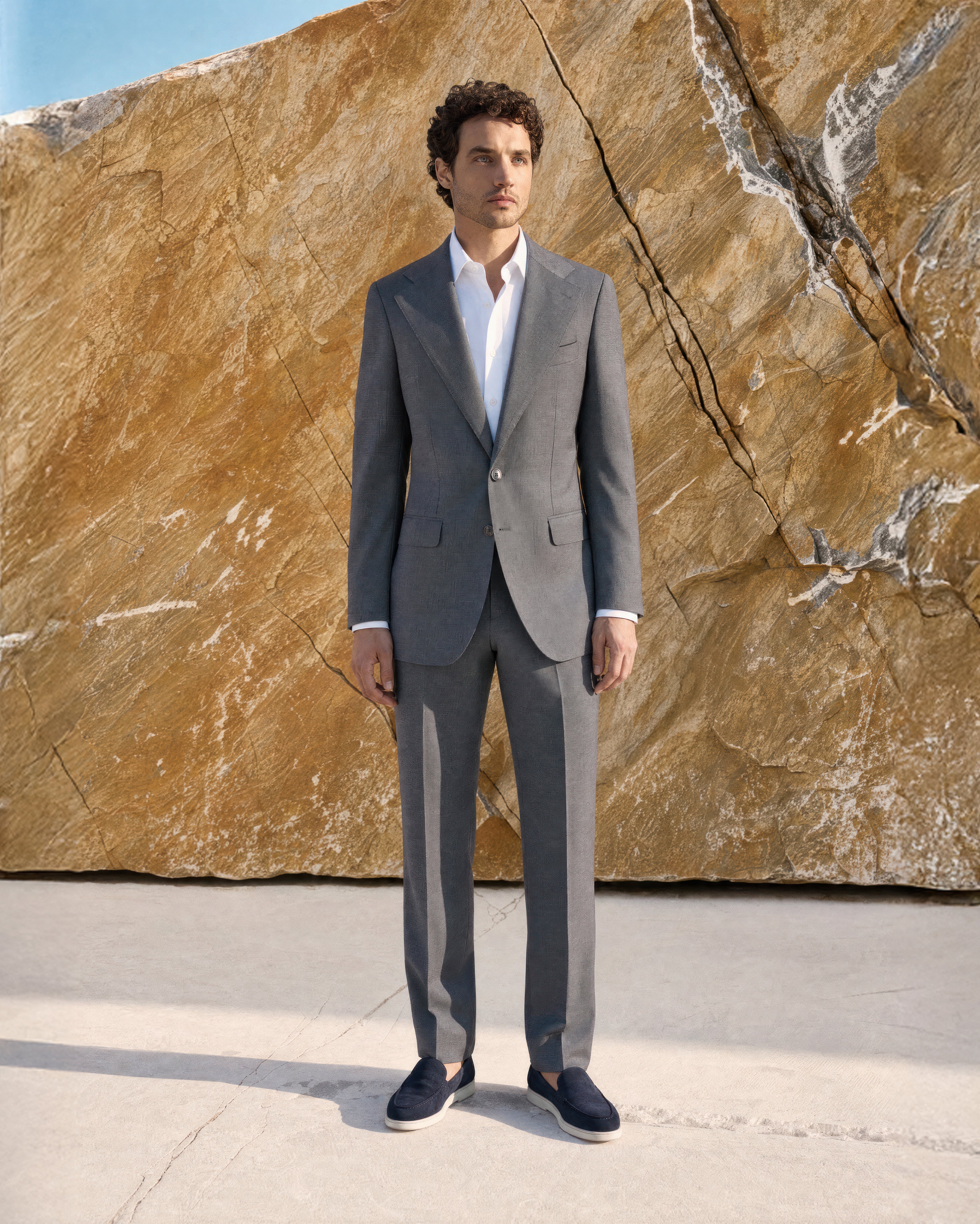 Costum tesatura Loro Piana Natural 2Ways, gri