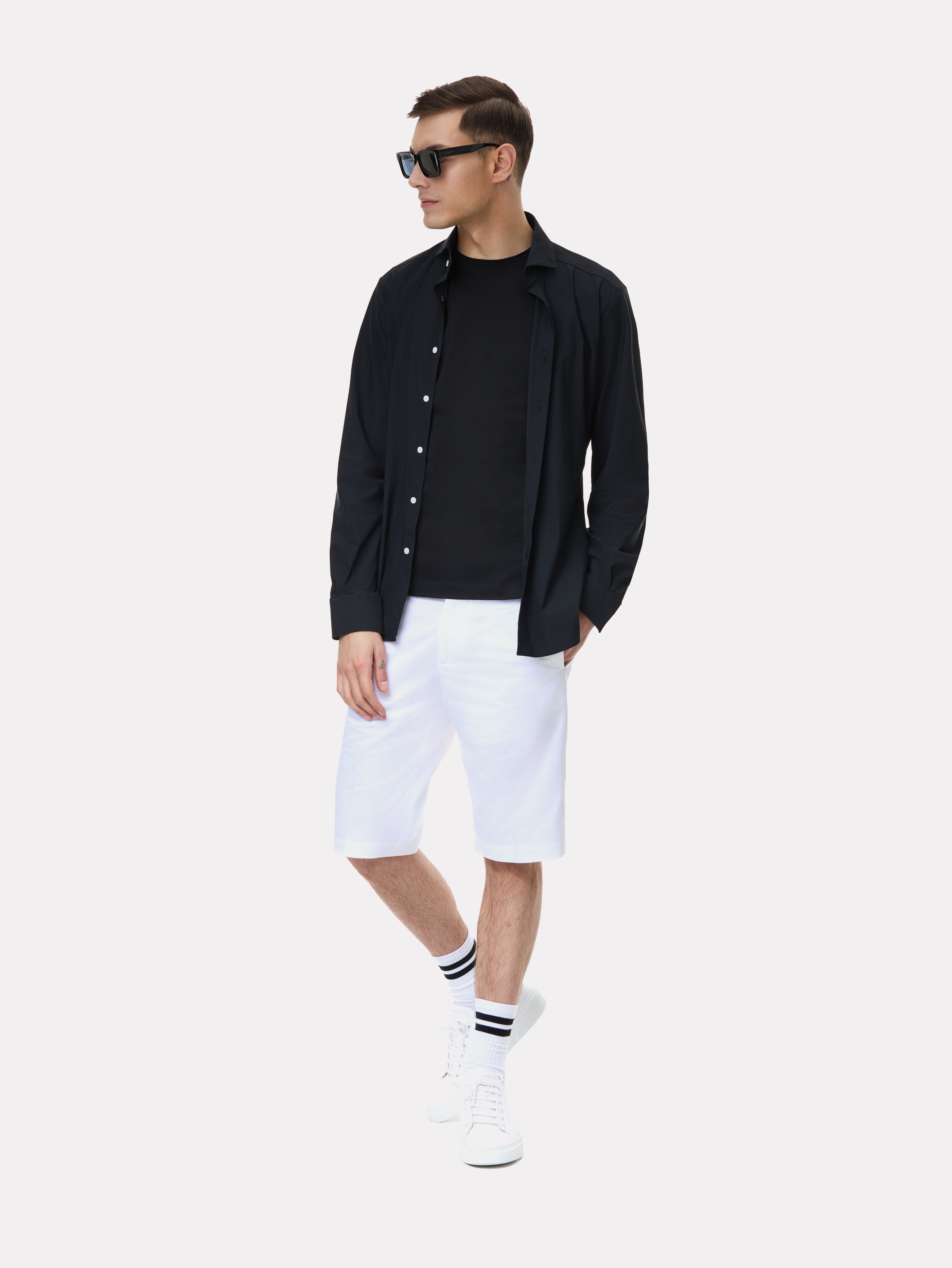 Filoscozia® black cotton T-shirt