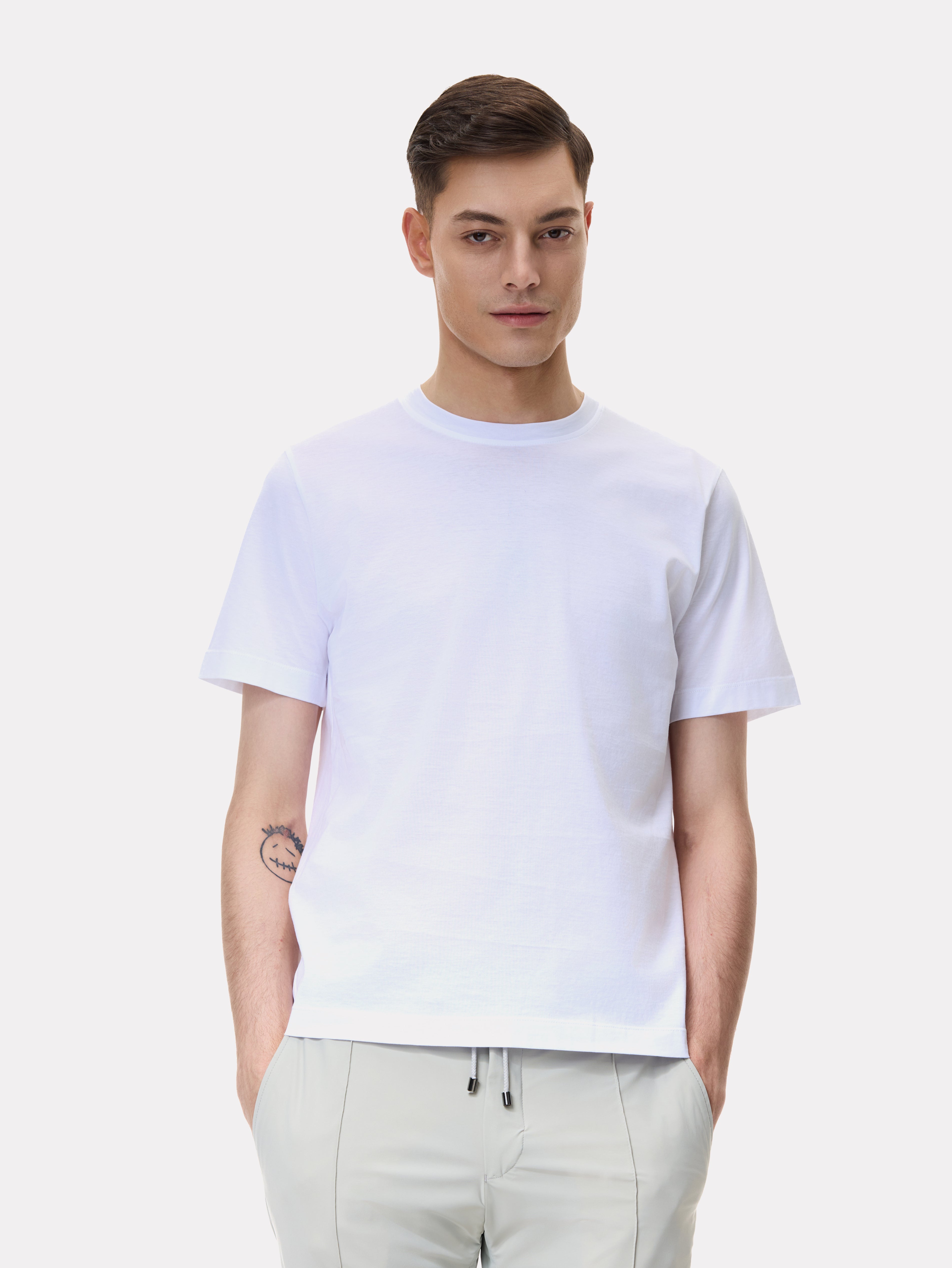 Filoscozia® white cotton T-shirt