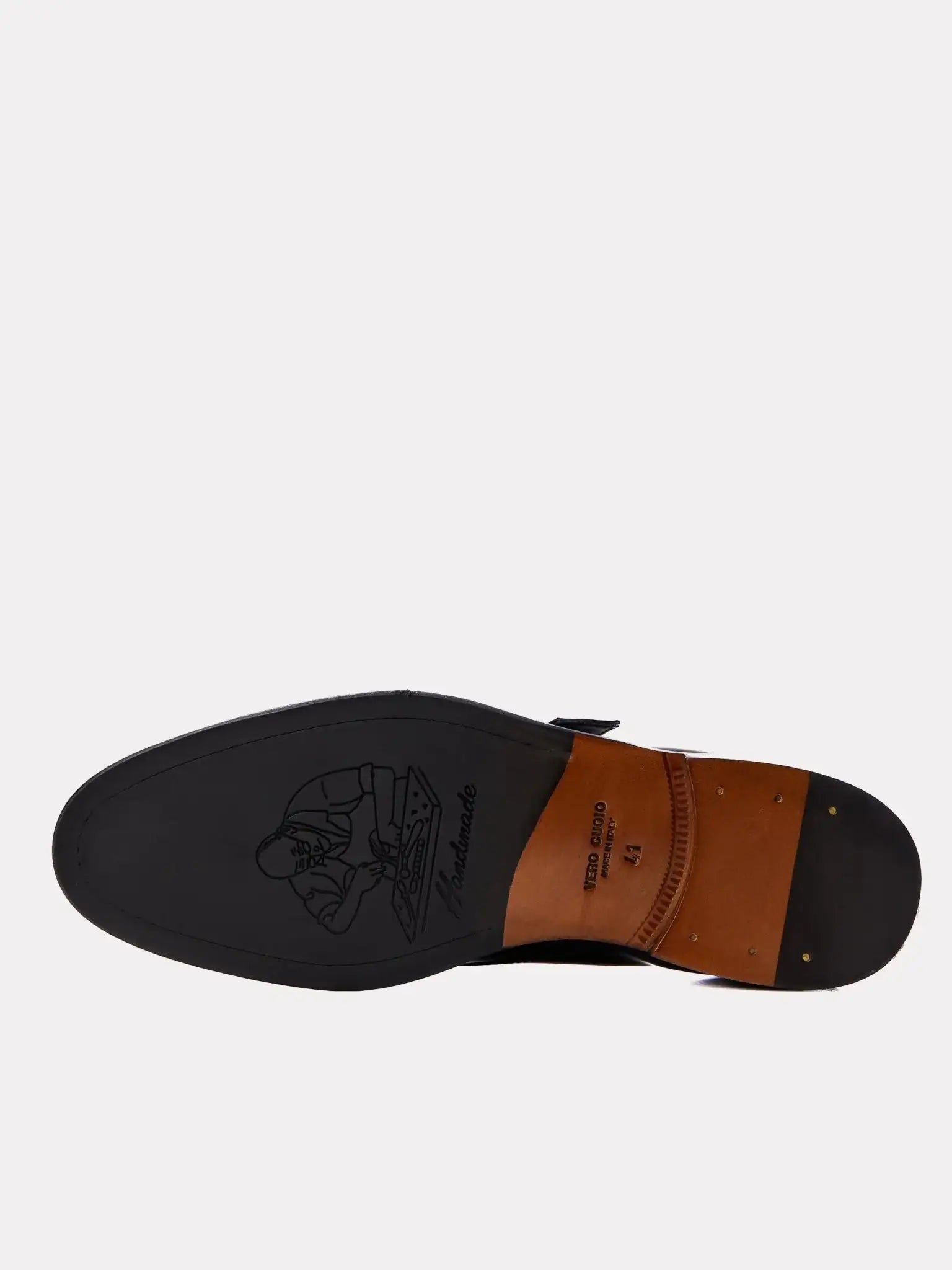 Brown derby shoes with brogue details