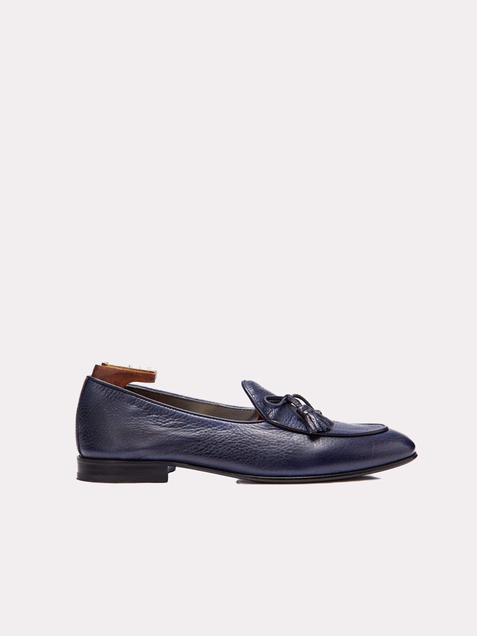 Pantofi loafer cu ciucuri, navy - Viggo