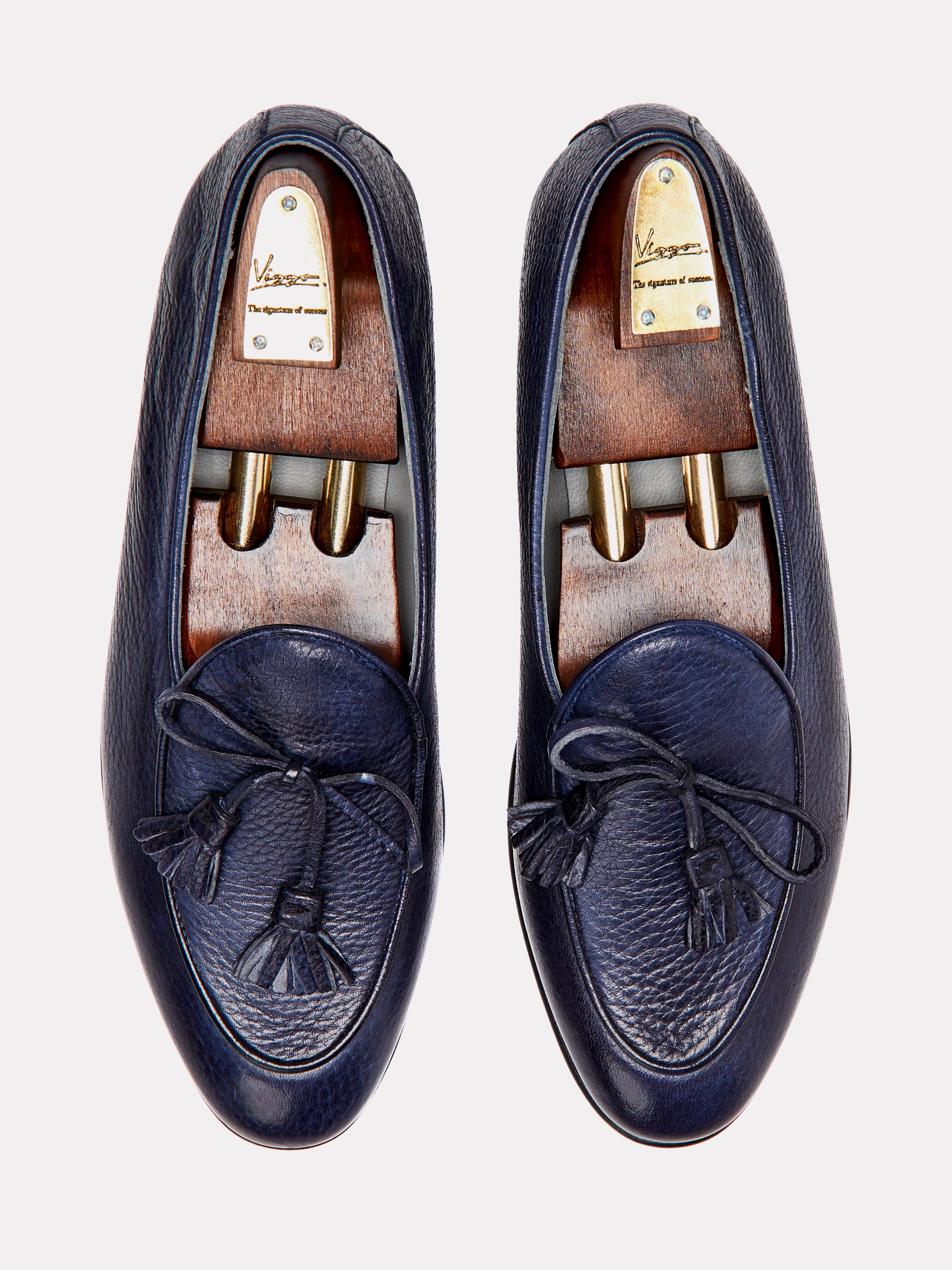 Loafer shoes with tassels, navy