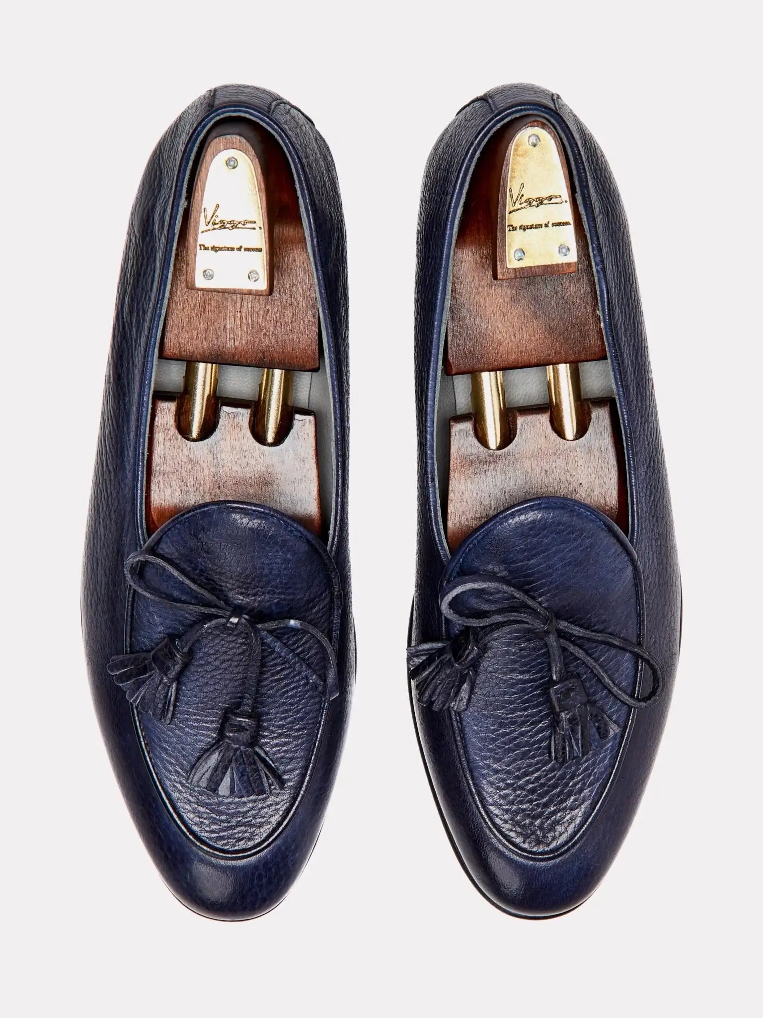 Pantofi loafer cu ciucuri, navy