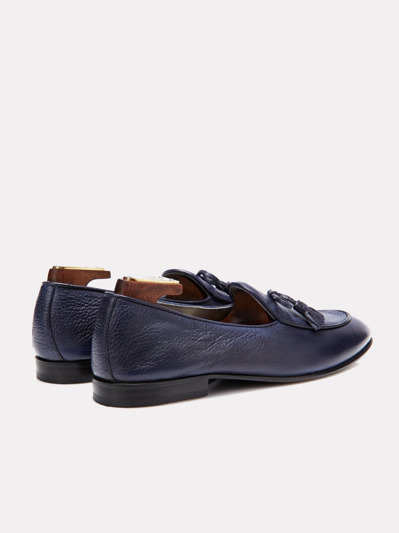 Pantofi loafer cu ciucuri, navy - Viggo