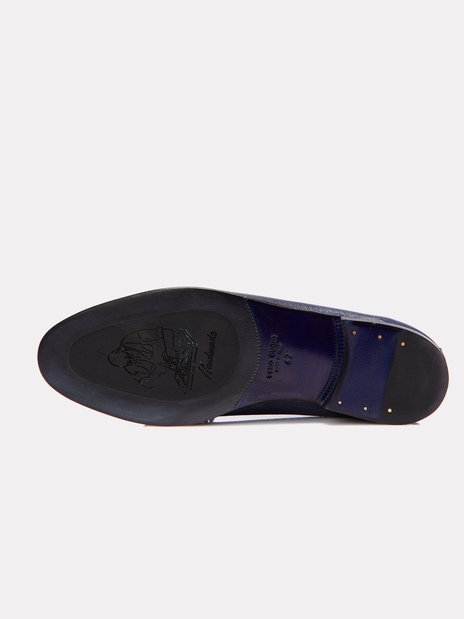 Pantofi loafer cu ciucuri, navy - Viggo