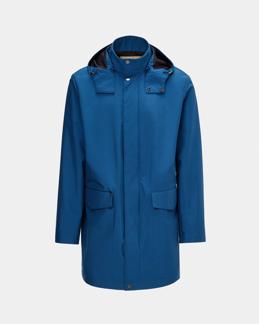 Turquoise techno trench coat