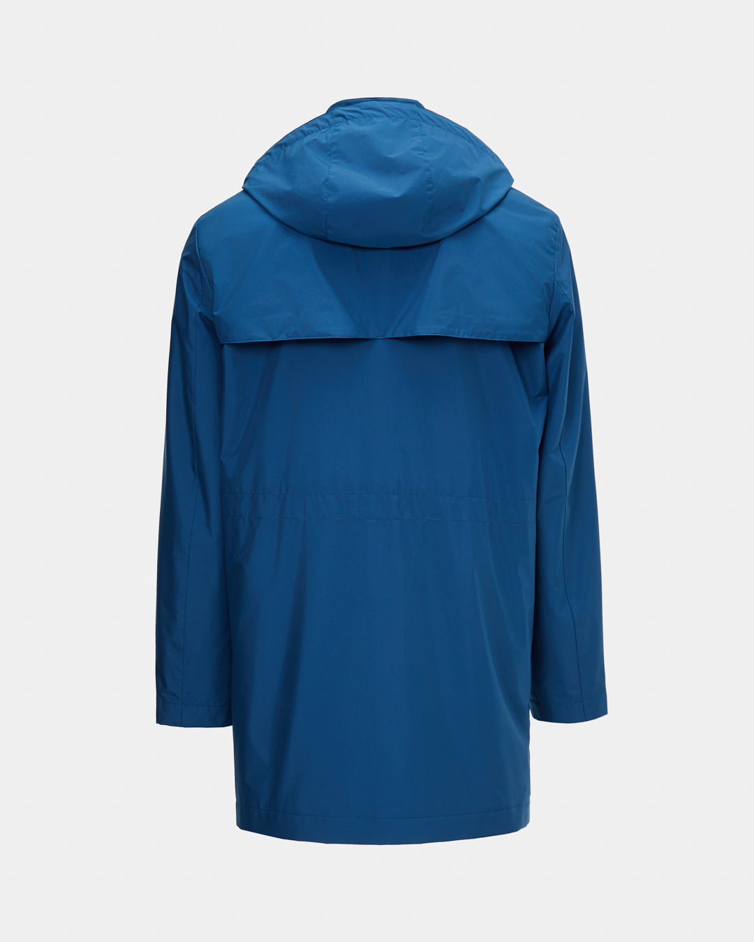 Turquoise techno trench coat
