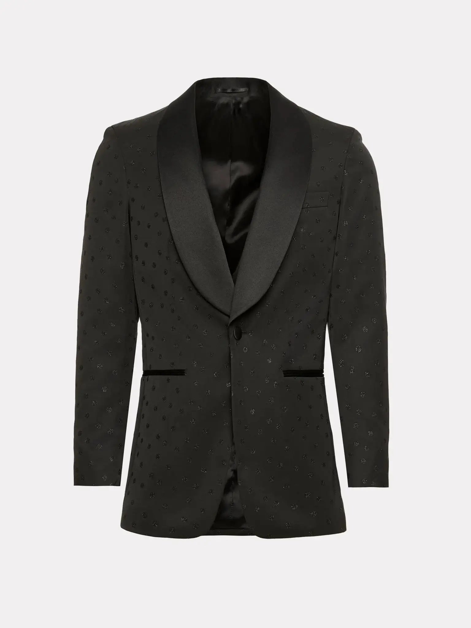 SACOU SMOKING negru cu micro pattern