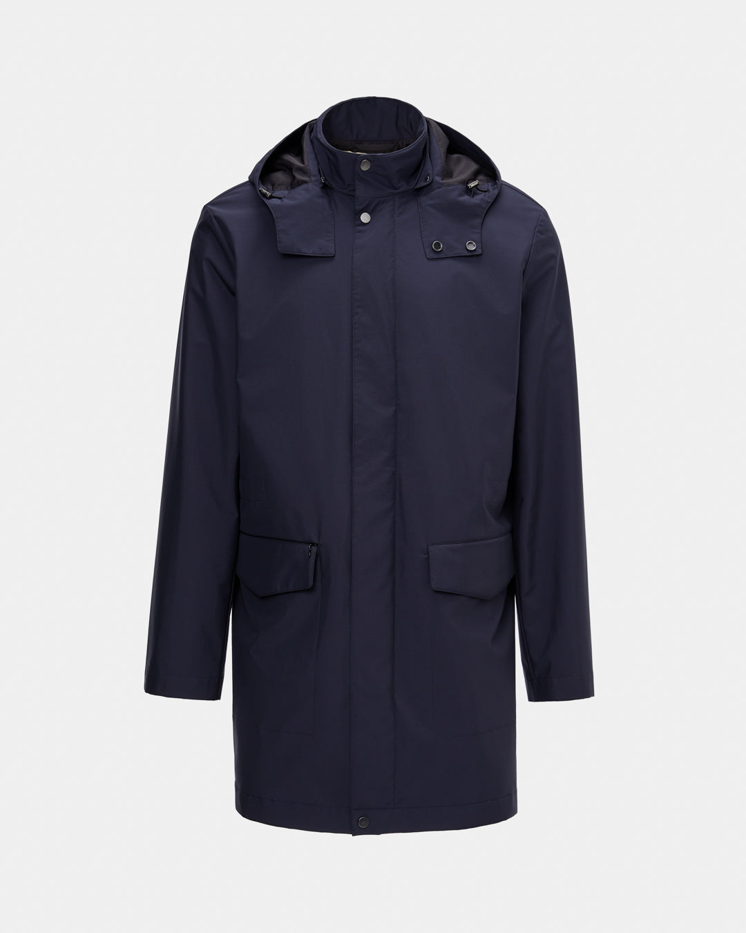 Navy techno trench coat