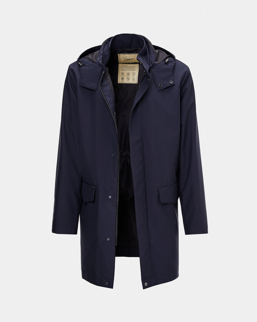Navy techno trench coat