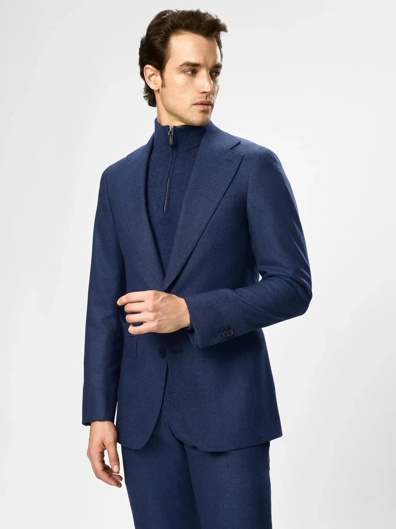 Blue SUIT fabric Vitale Barberis Canonico