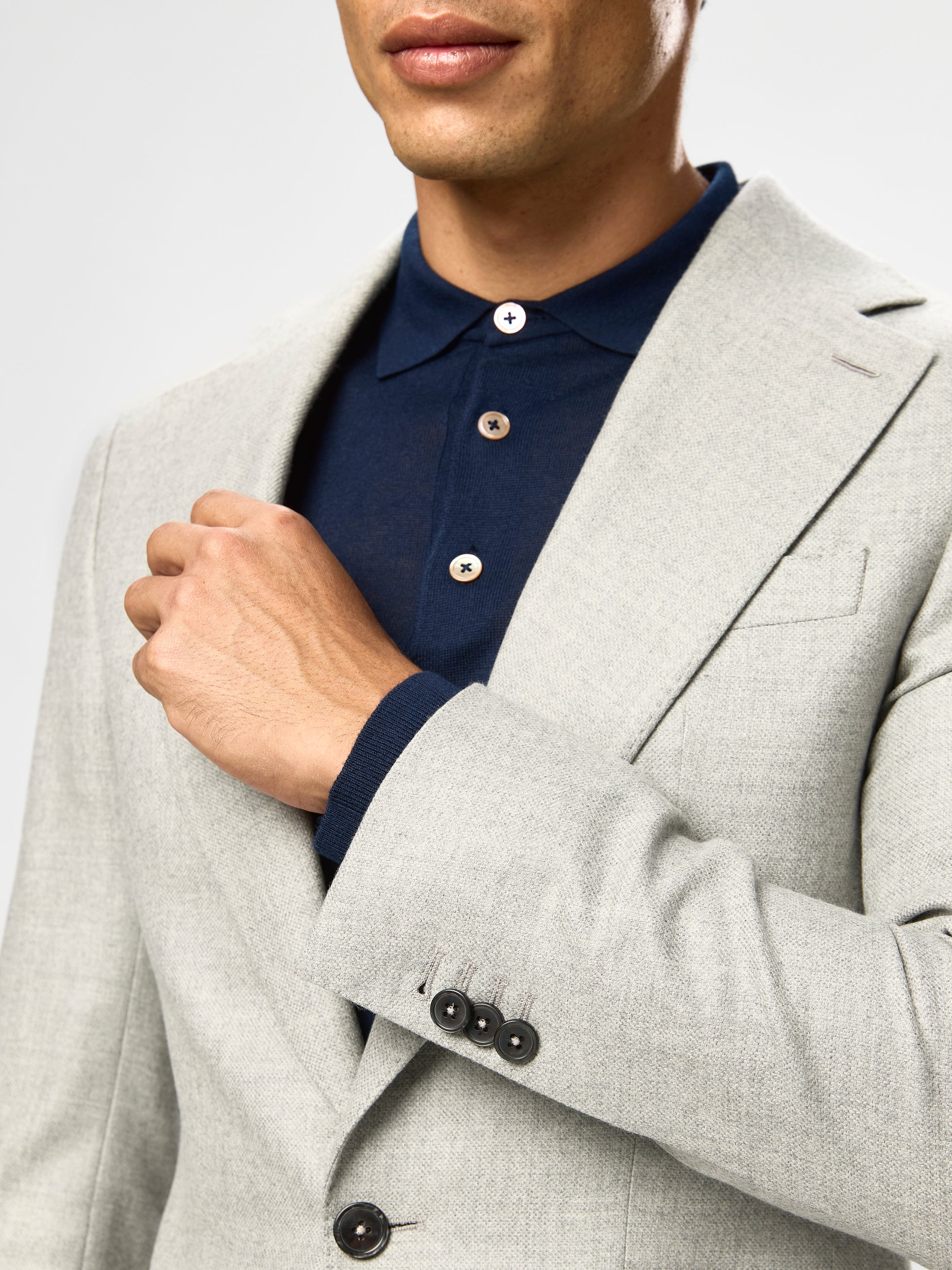 Sacou gri tesatura Vitale Barberis Canonico