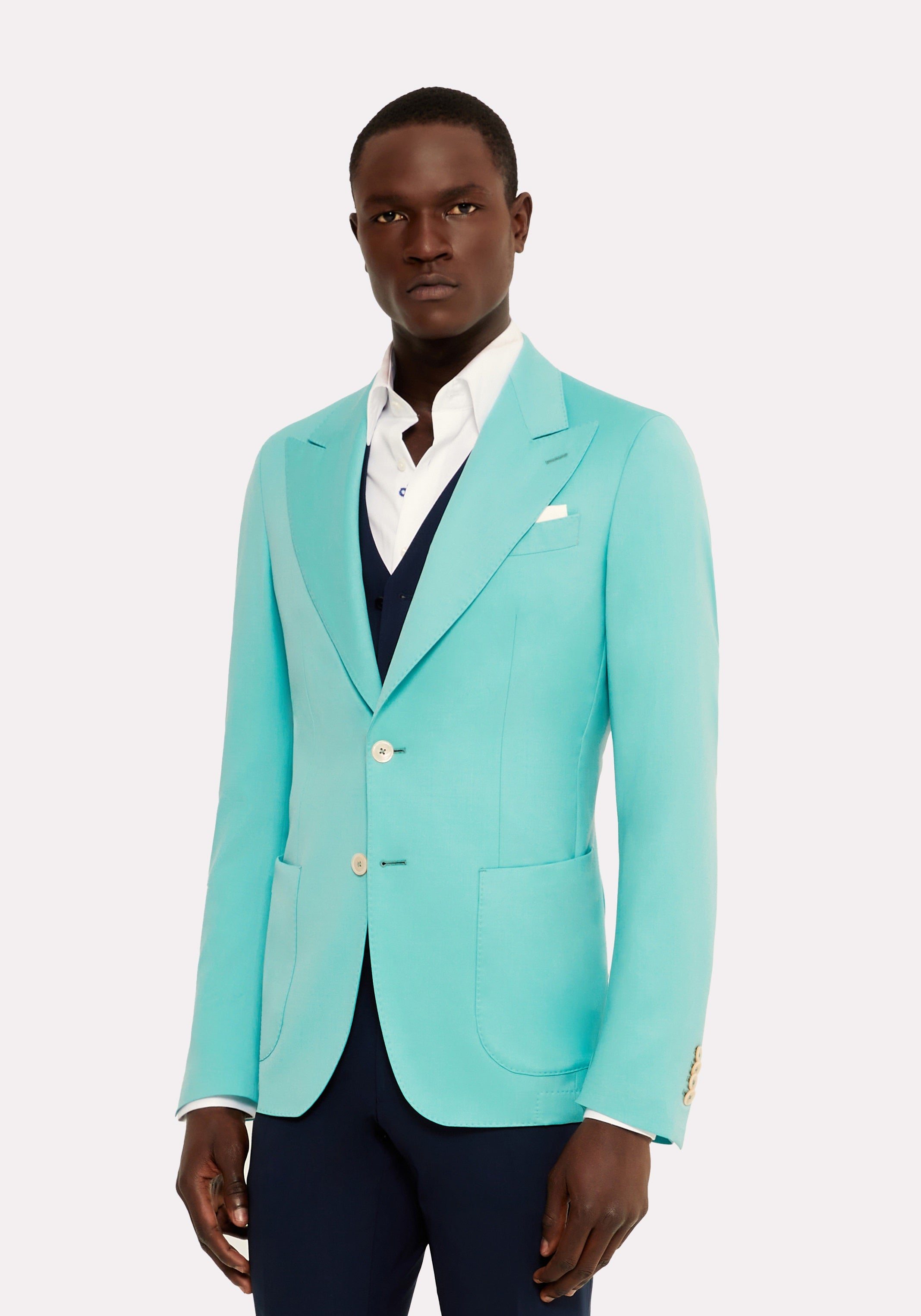 Sacou tesatura Piacenza turquoise deschis