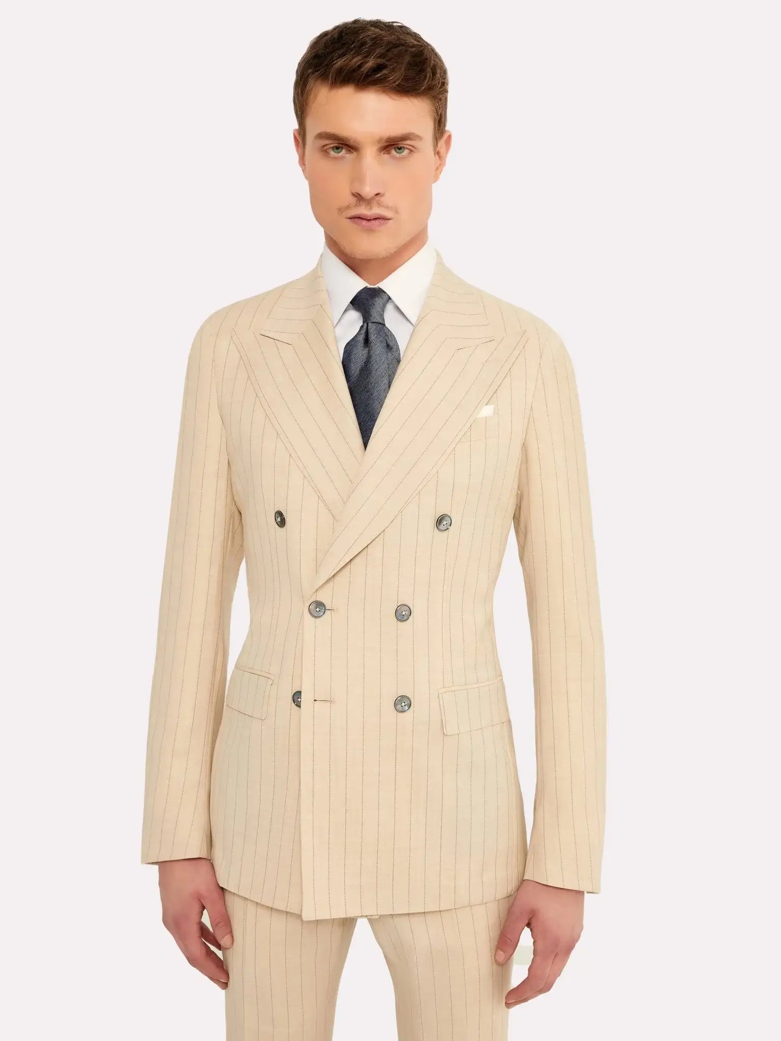 Loro Piana fabric suit, double-breasted