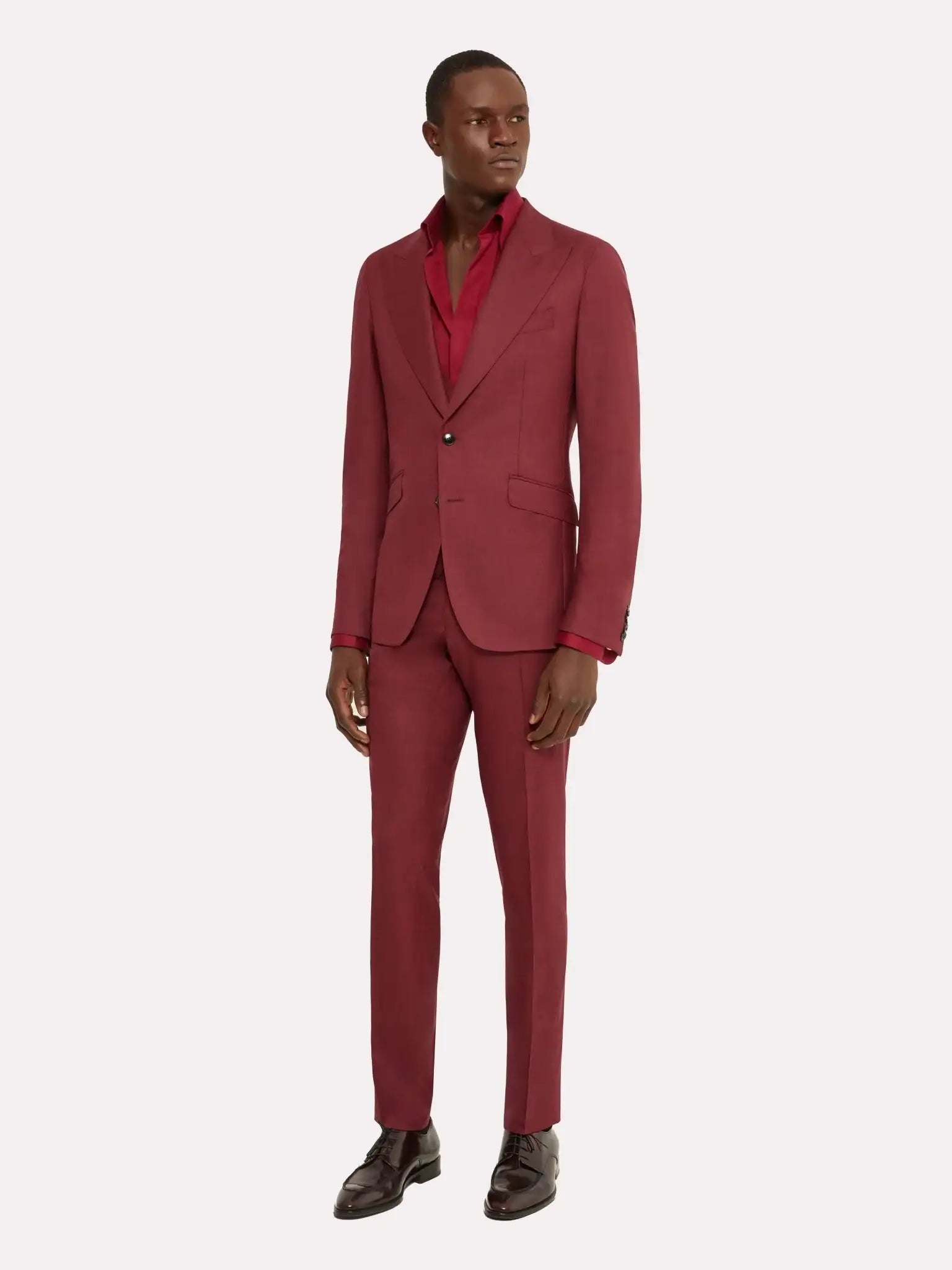 Tallia di Delfino fabric suit, bordeaux