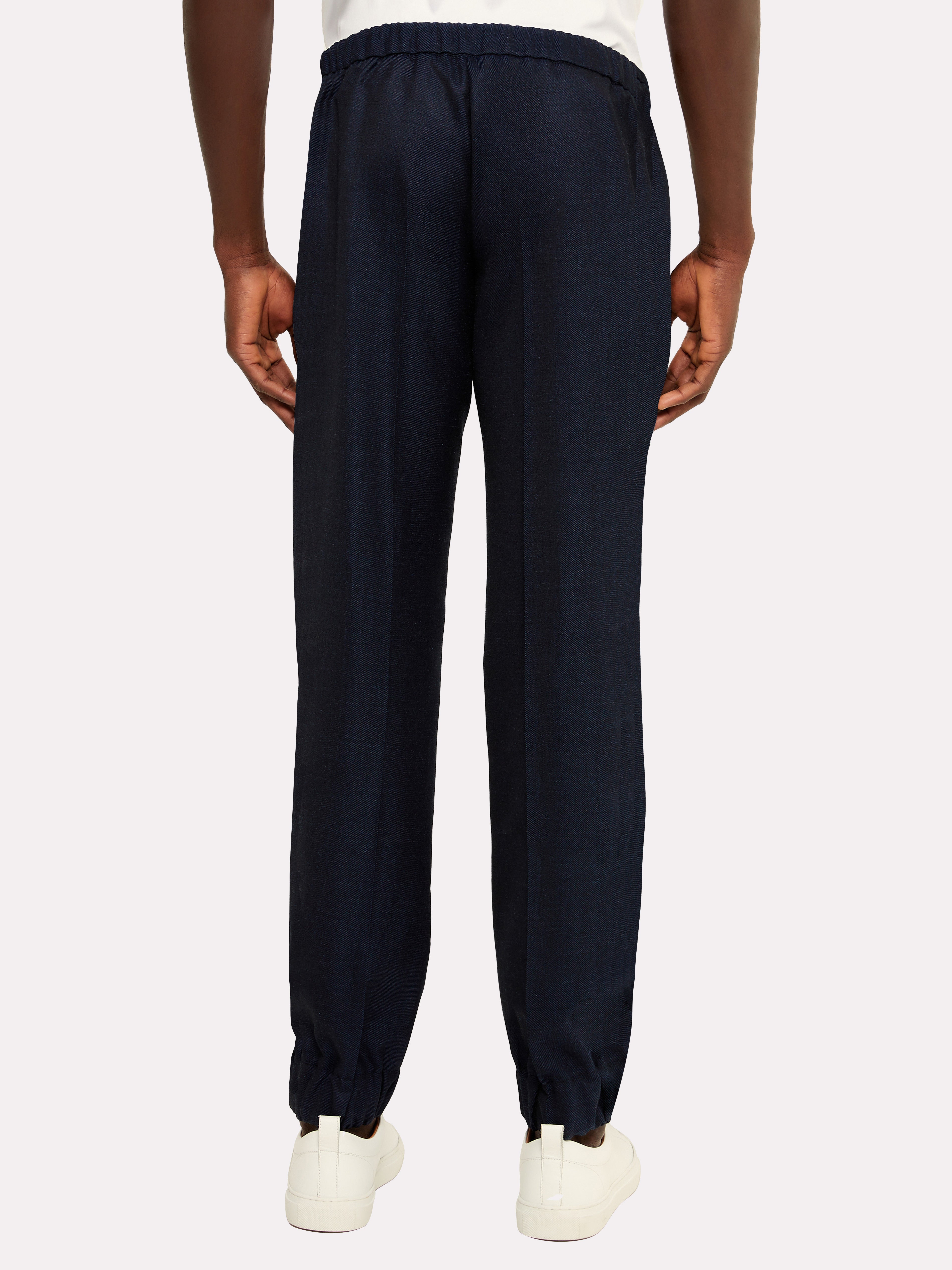Wool, silk and linen trousers