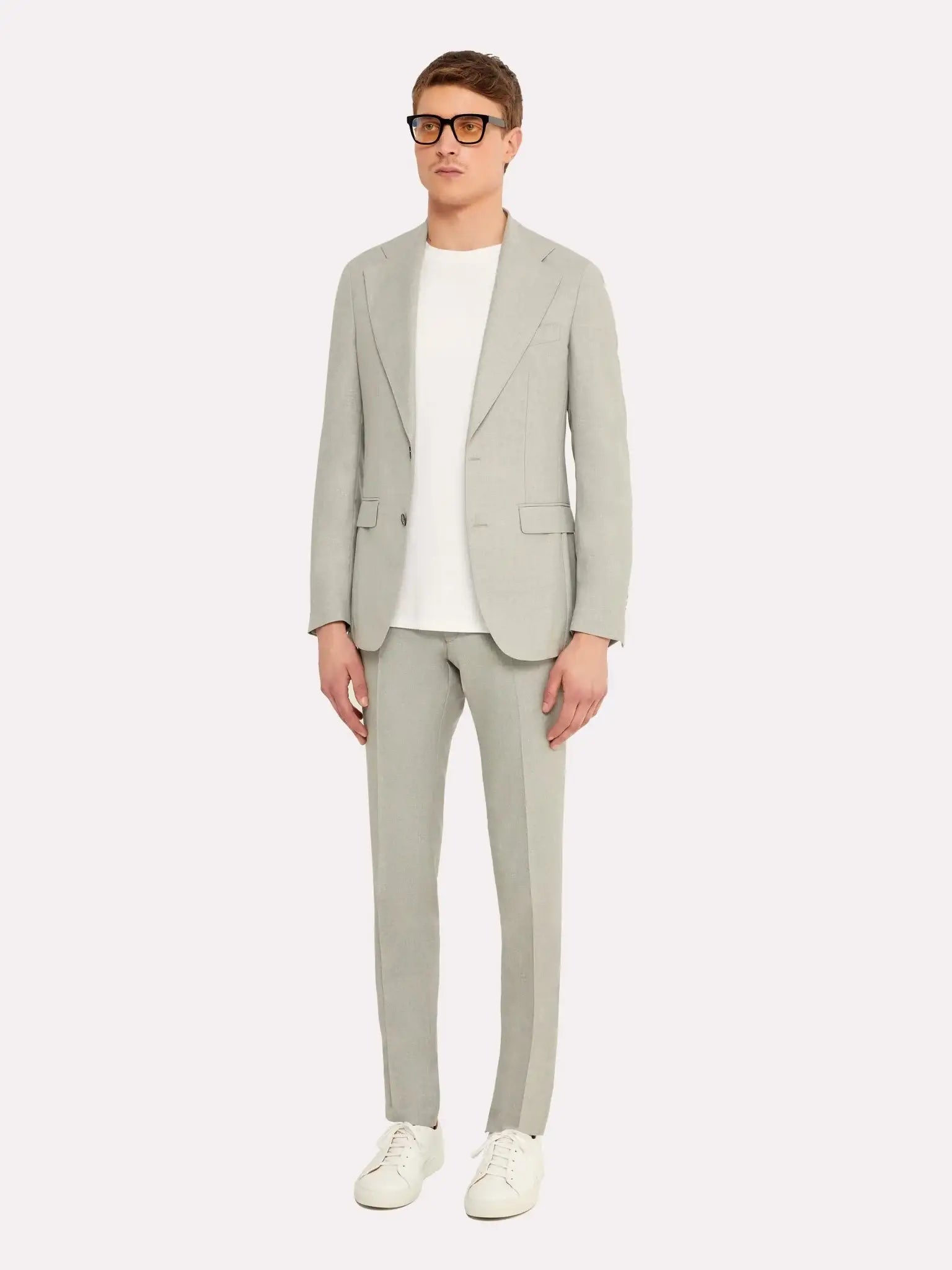 Tallia di Delfino suit fabric, grey wool