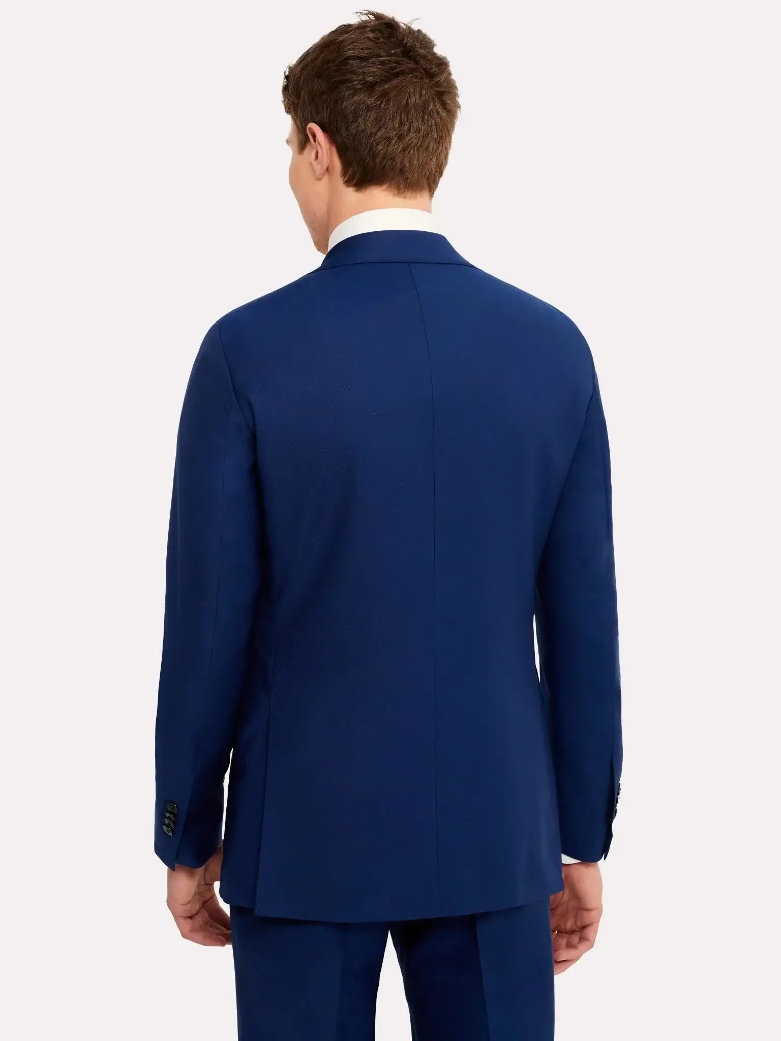 Tallia di Delfino fabric suit, blue wool and silk