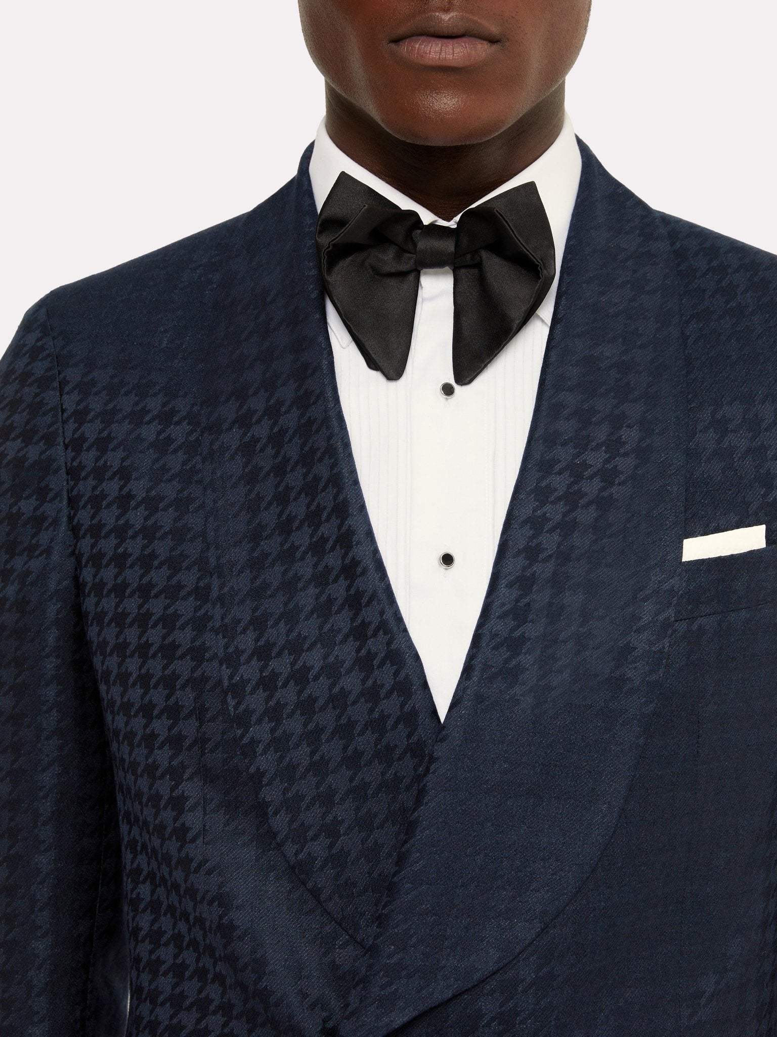 Sacou smoking casmir si matase, tesatura Piacenza, navy