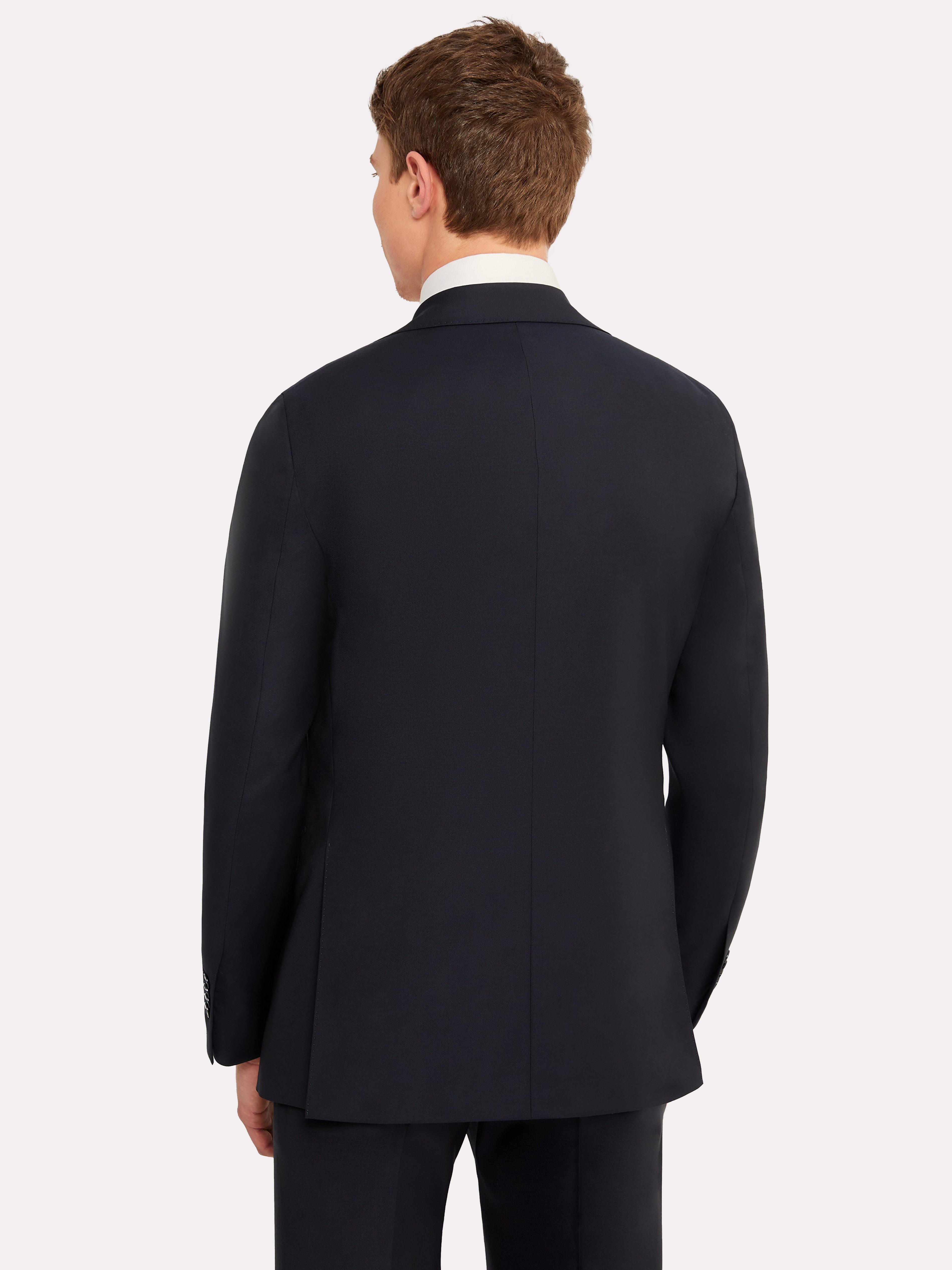 Costum tesatura Tallia di Delfino, lana si matase, navy