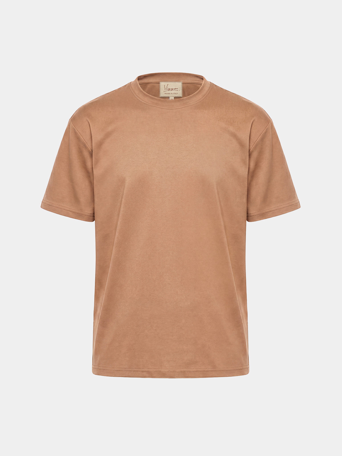Tricou bej din bumbac Oeko-Tex®