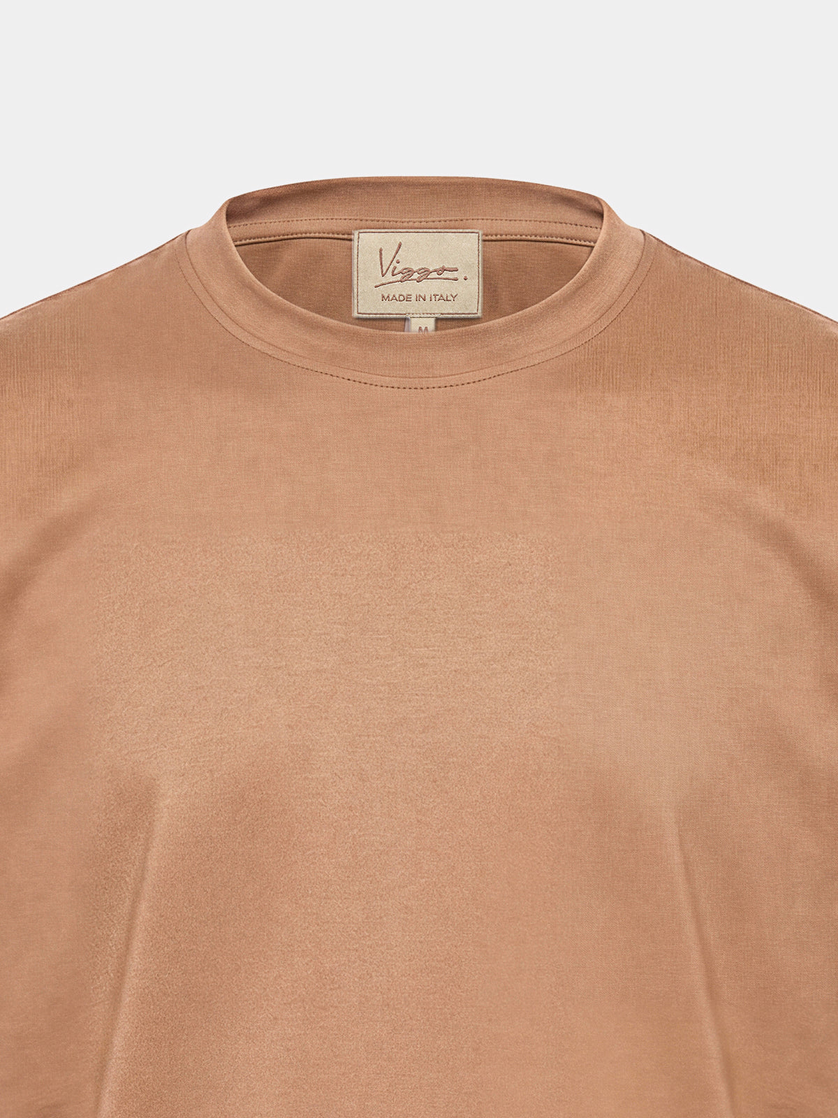 Tricou bej din bumbac Oeko-Tex®