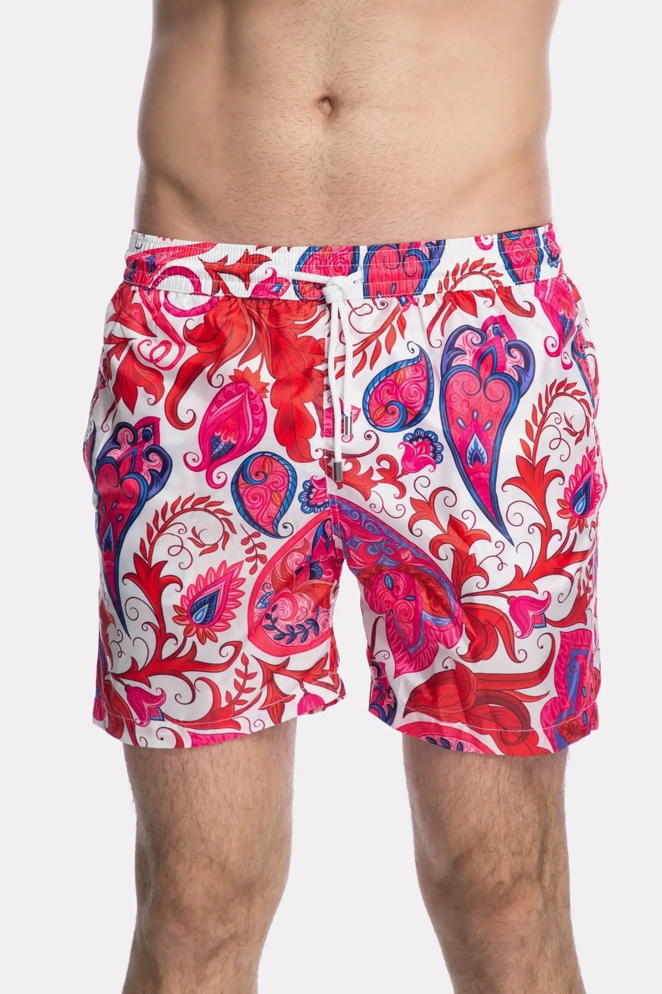 Pantaloni scurti de baie cu imprimeu floral