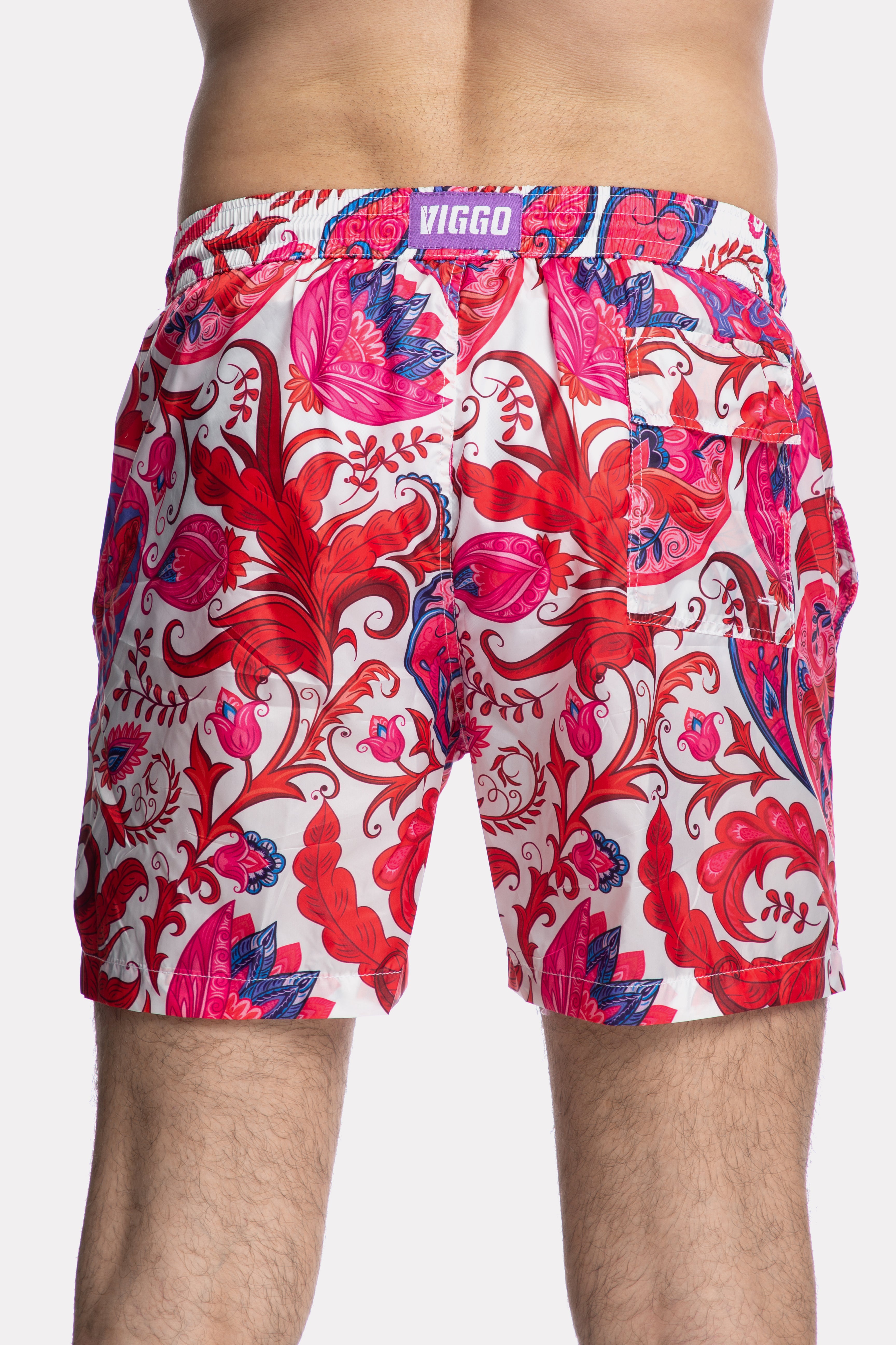 Pantaloni scurti de baie cu imprimeu floral