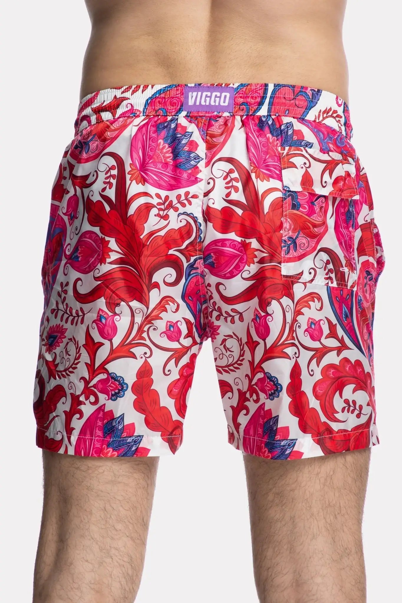 Pantaloni scurti de baie cu imprimeu floral