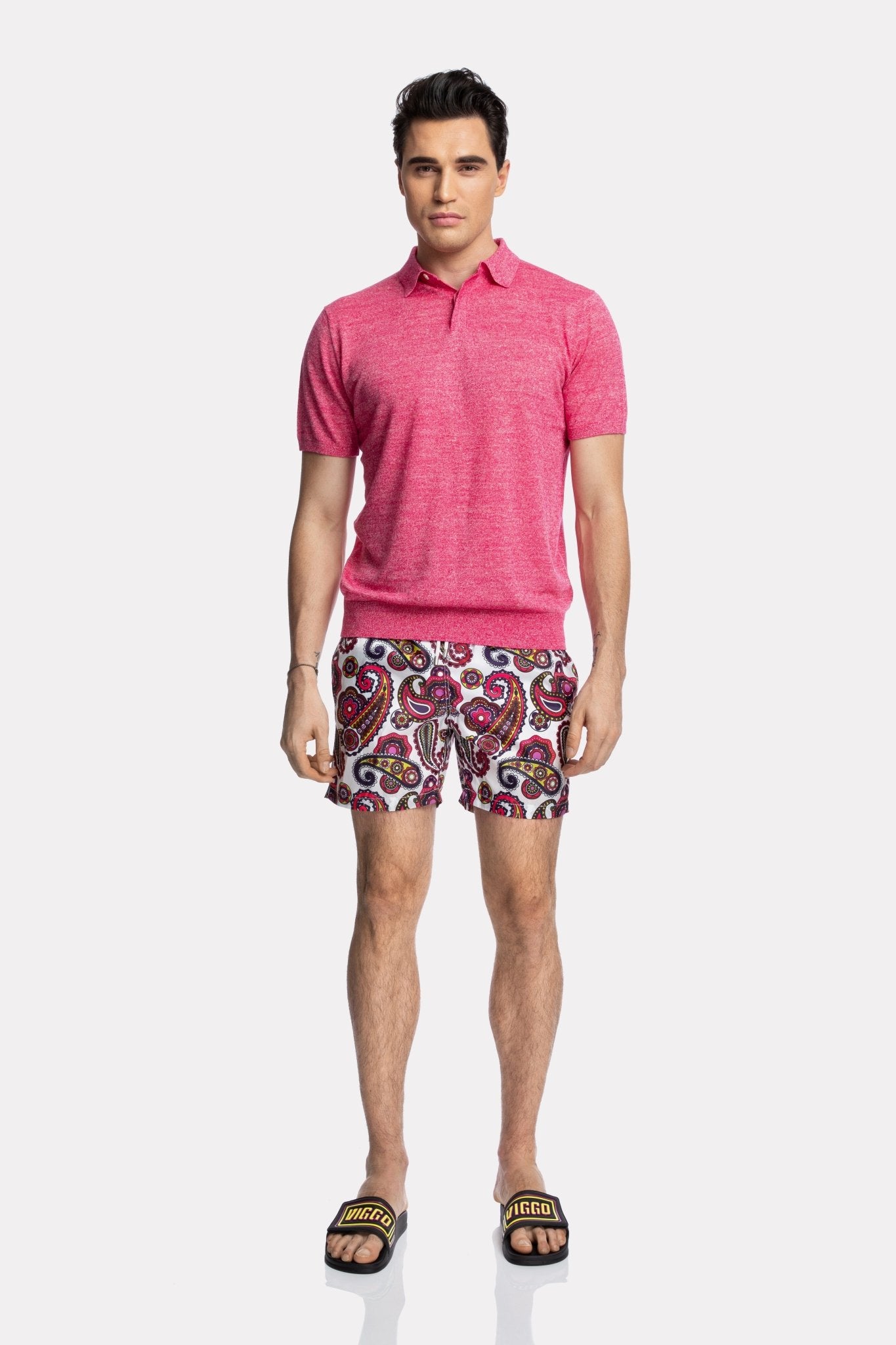 Pantaloni scurti de baie paisley multicolori - Viggo