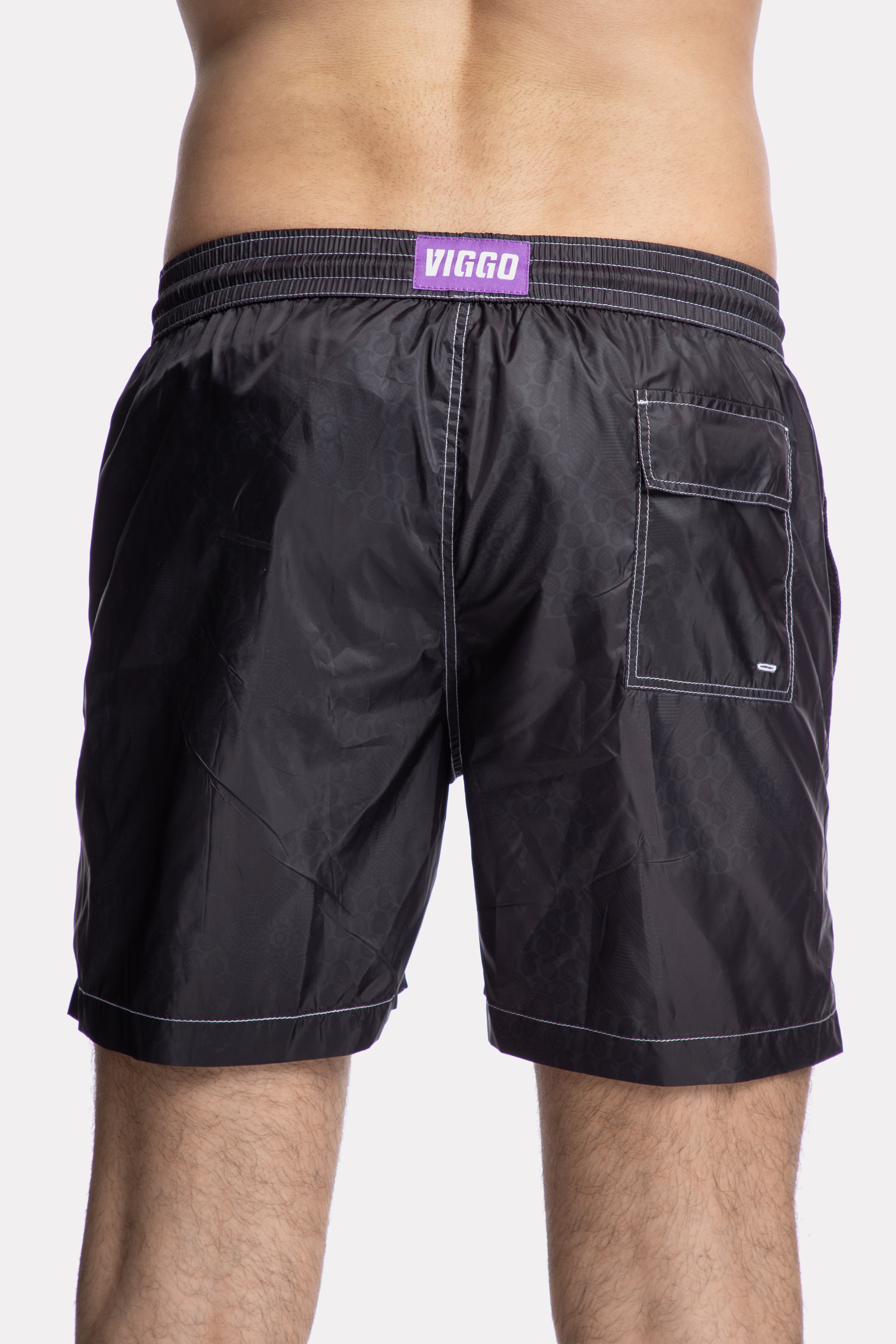 Black swim shorts