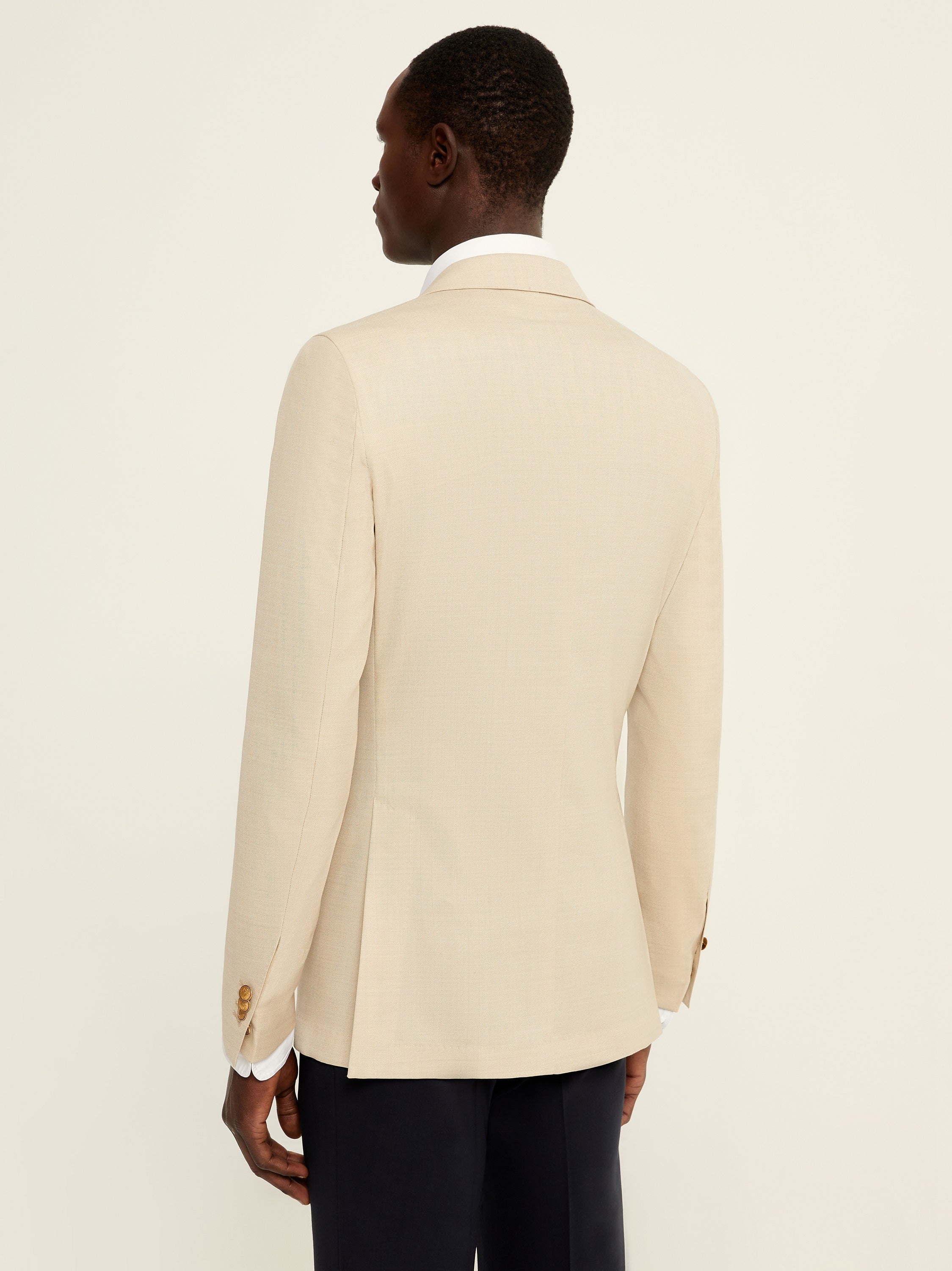 Vitale Barberis fabric jacket, herringbone, beige